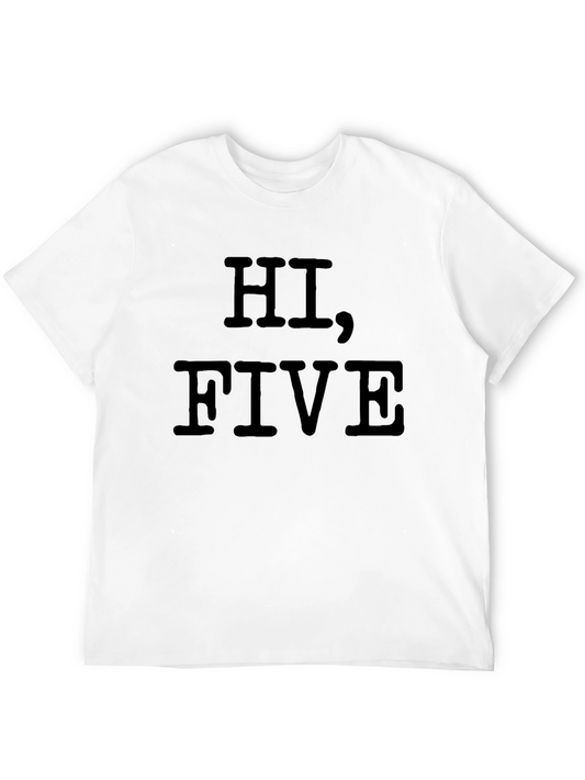Hi Five Black Graphic Tee
