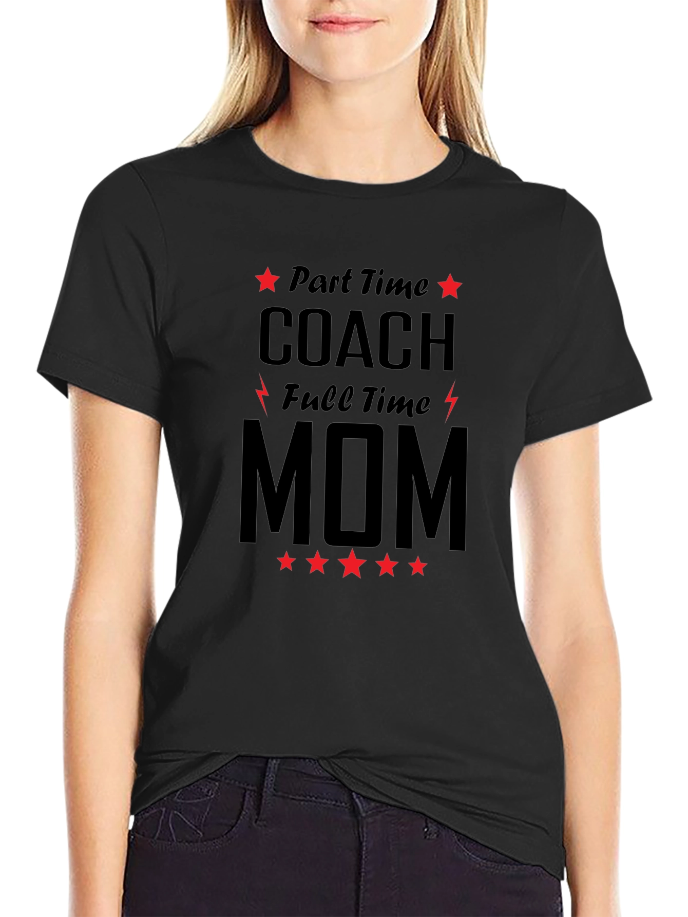 Part Time Coach Full Time Mom Graphic T-Shirt