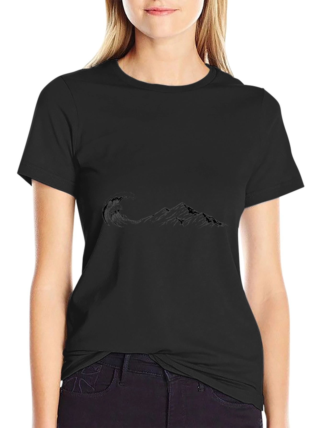 Black Wave Mountain Graphic Tee