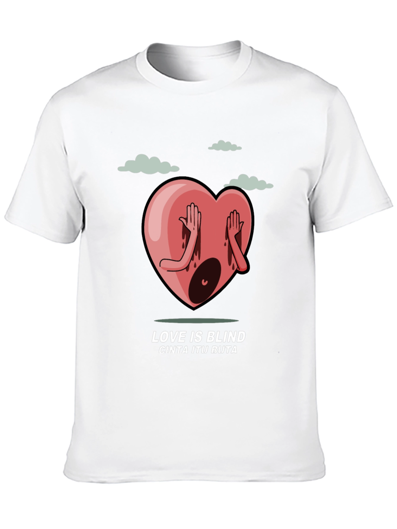 Love is Blind Graphic Tee - Black Cotton Shirt