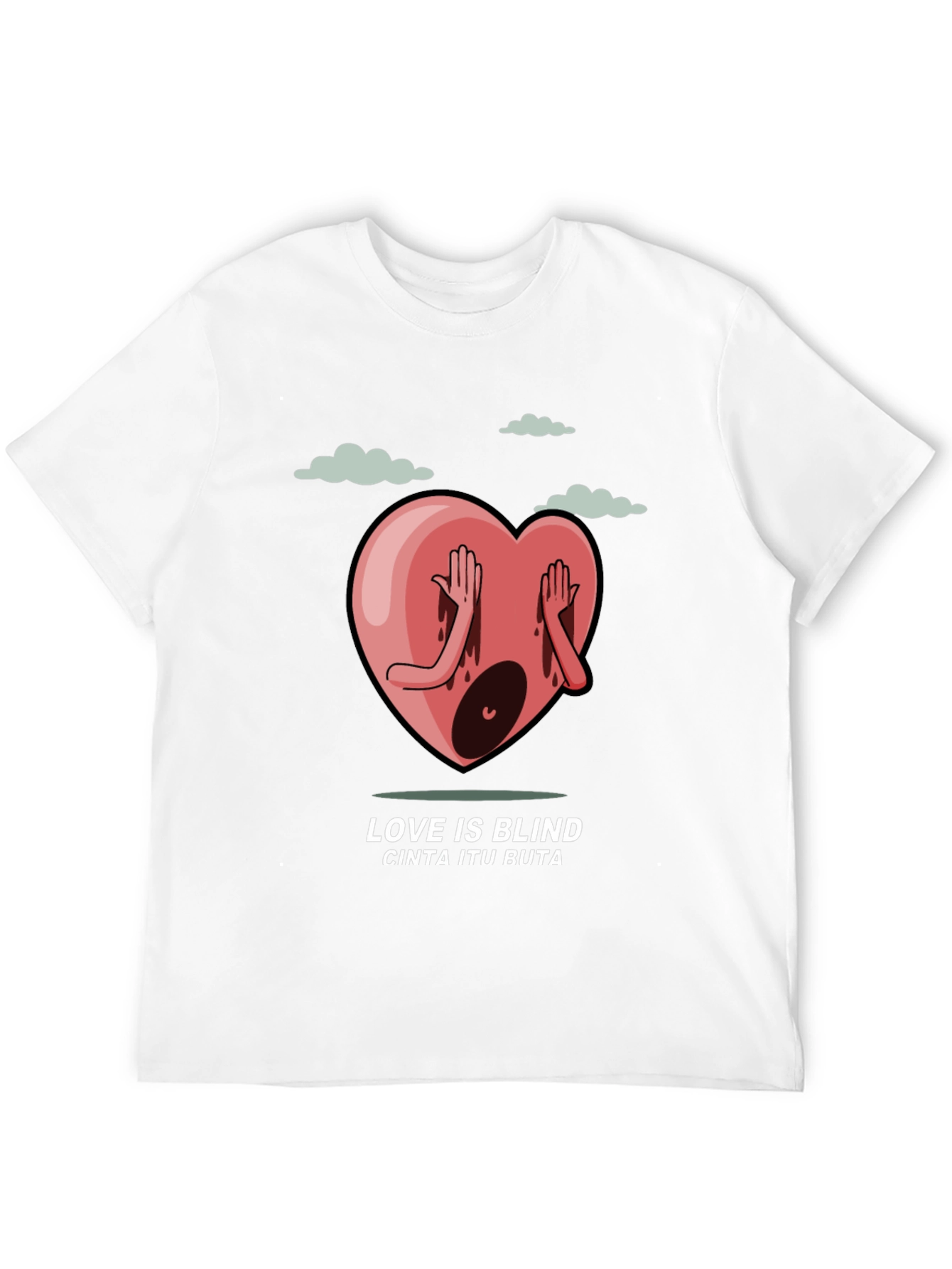 Love is Blind Graphic Tee - Black Cotton Shirt