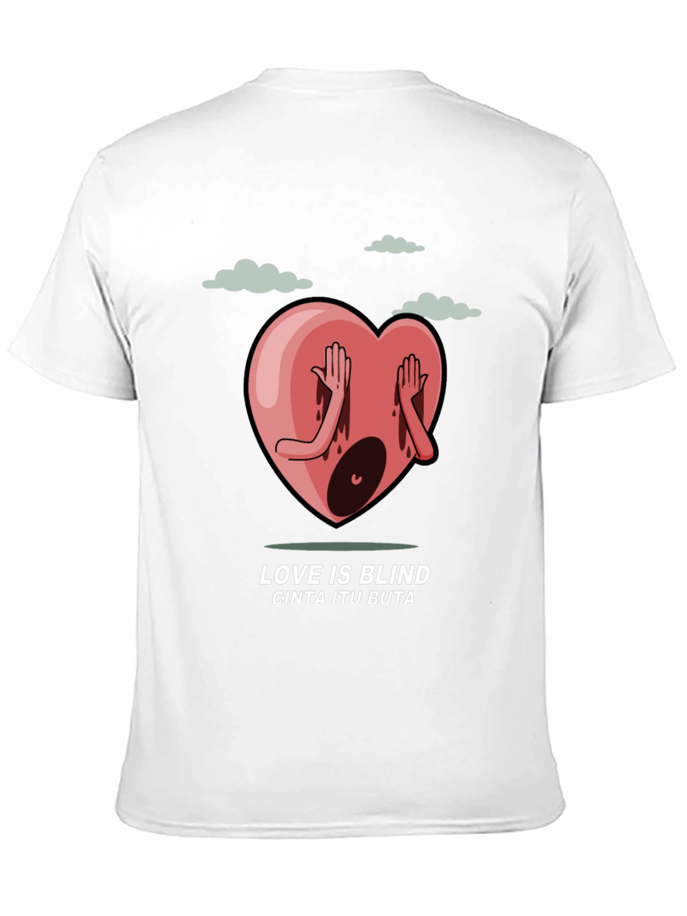 Love is Blind Graphic Tee - Black Cotton Shirt