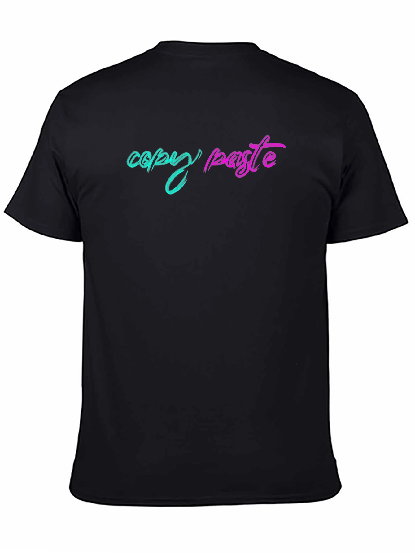 Copy Paste Graphic Tee - Black Cotton T-Shirt