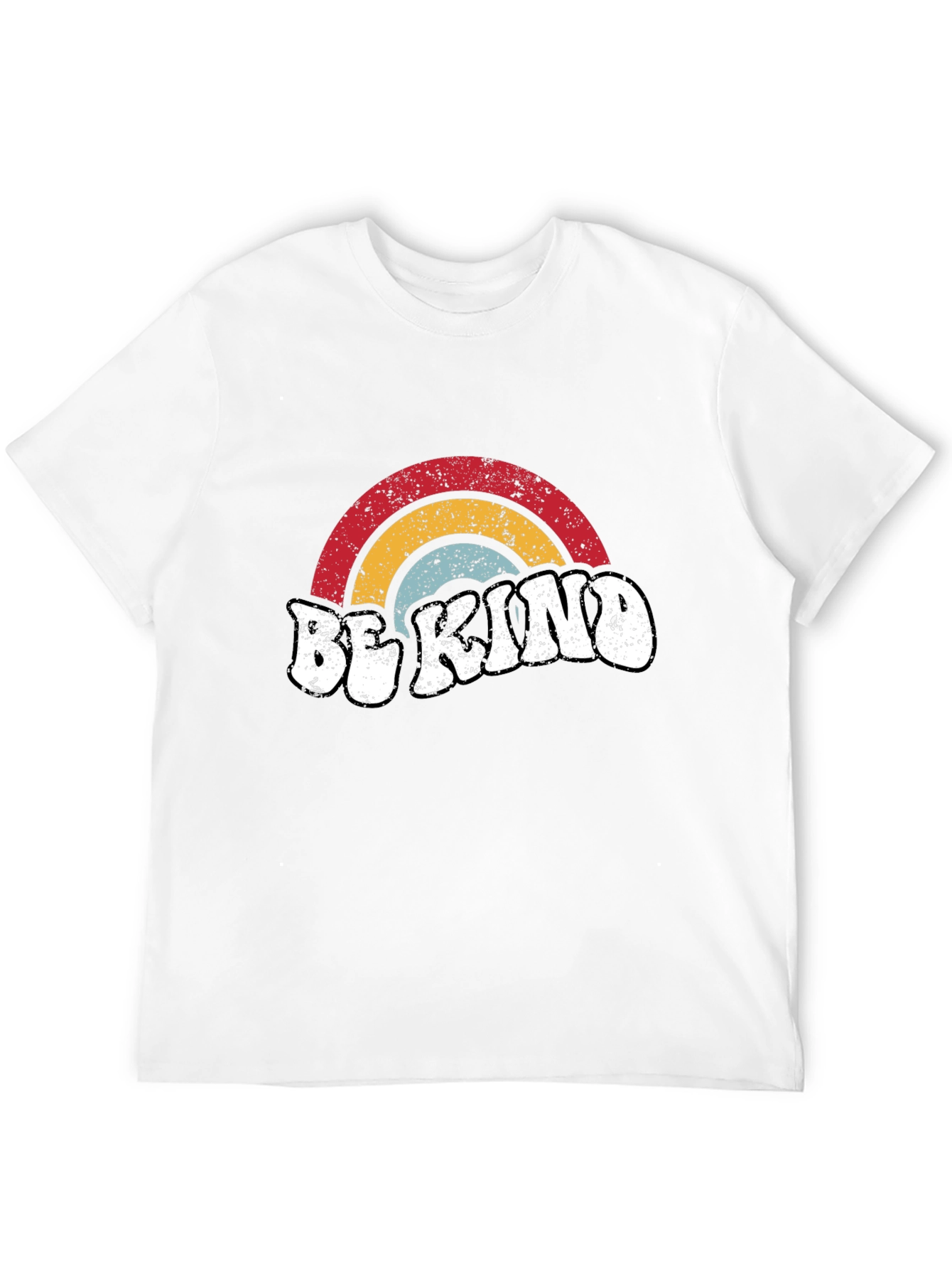 Be Kind Retro Rainbow Graphic Tee