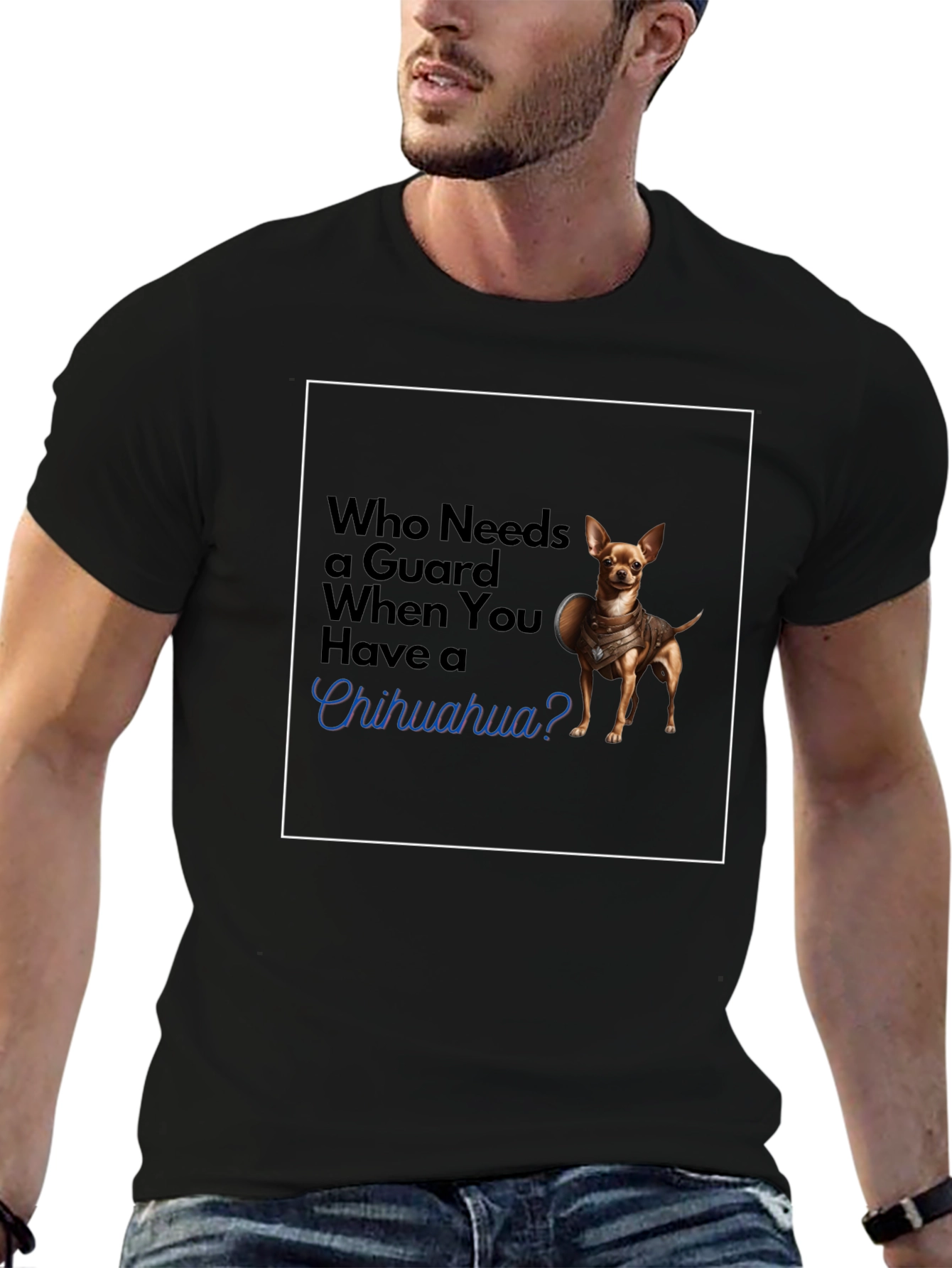 Guard Chihuahua T-Shirt: Funny Dog Tee