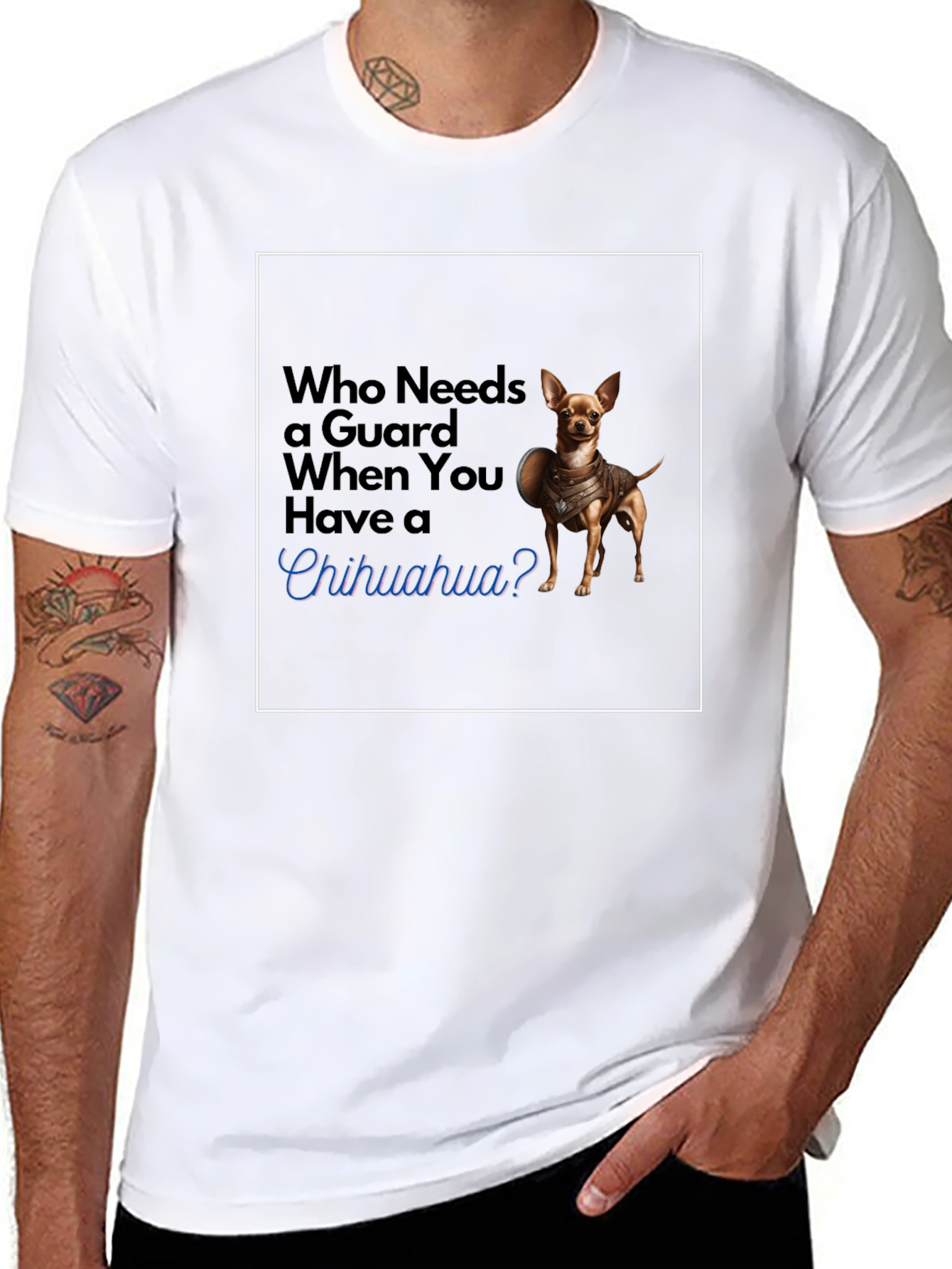 Guard Chihuahua T-Shirt: Funny Dog Tee