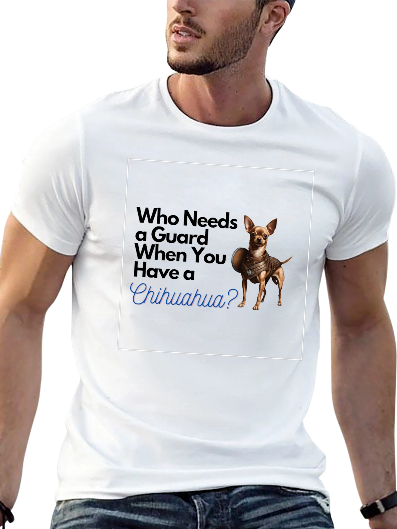 Guard Chihuahua T-Shirt: Funny Dog Tee