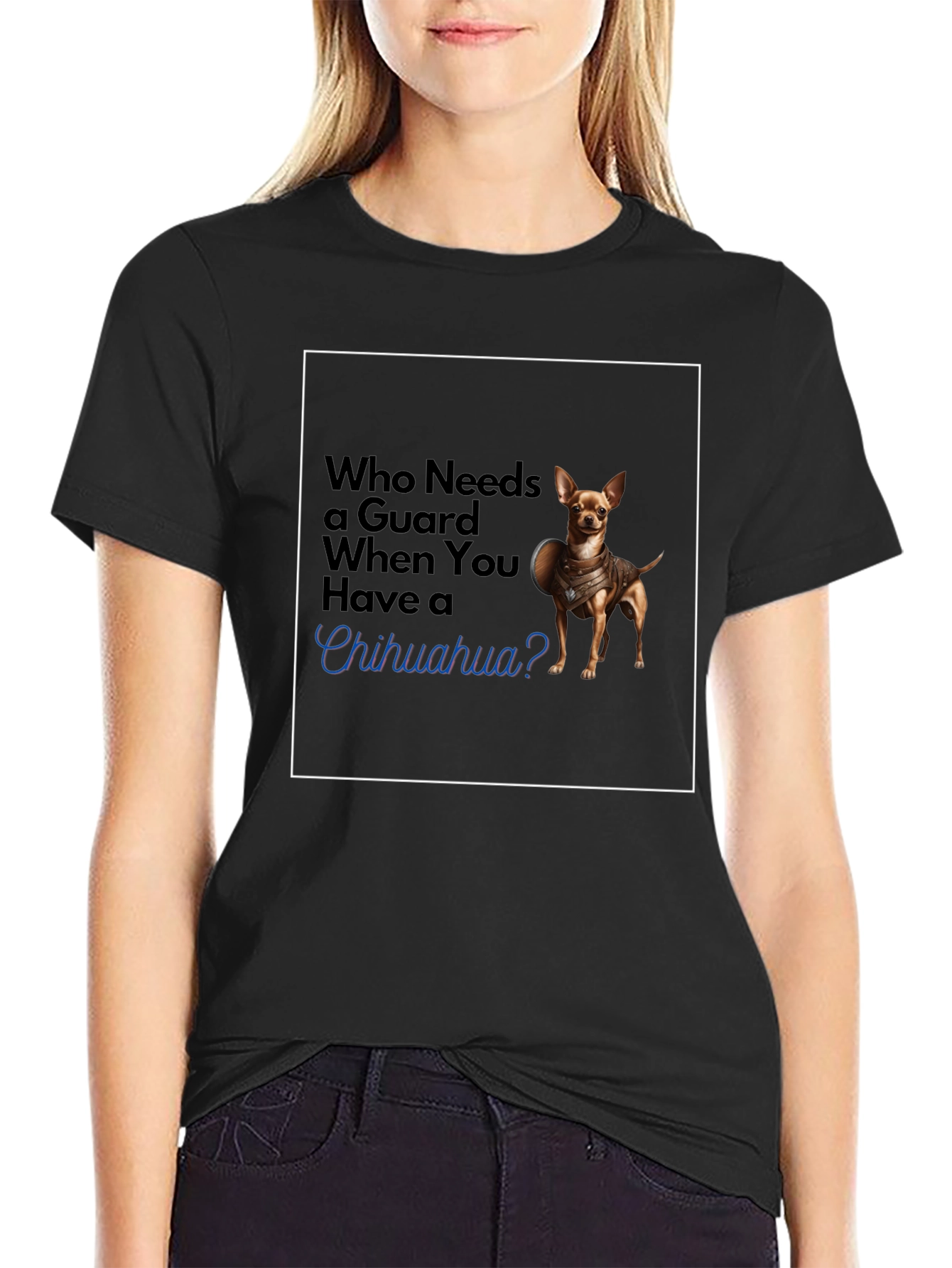 Guard Chihuahua T-Shirt: Funny Dog Tee