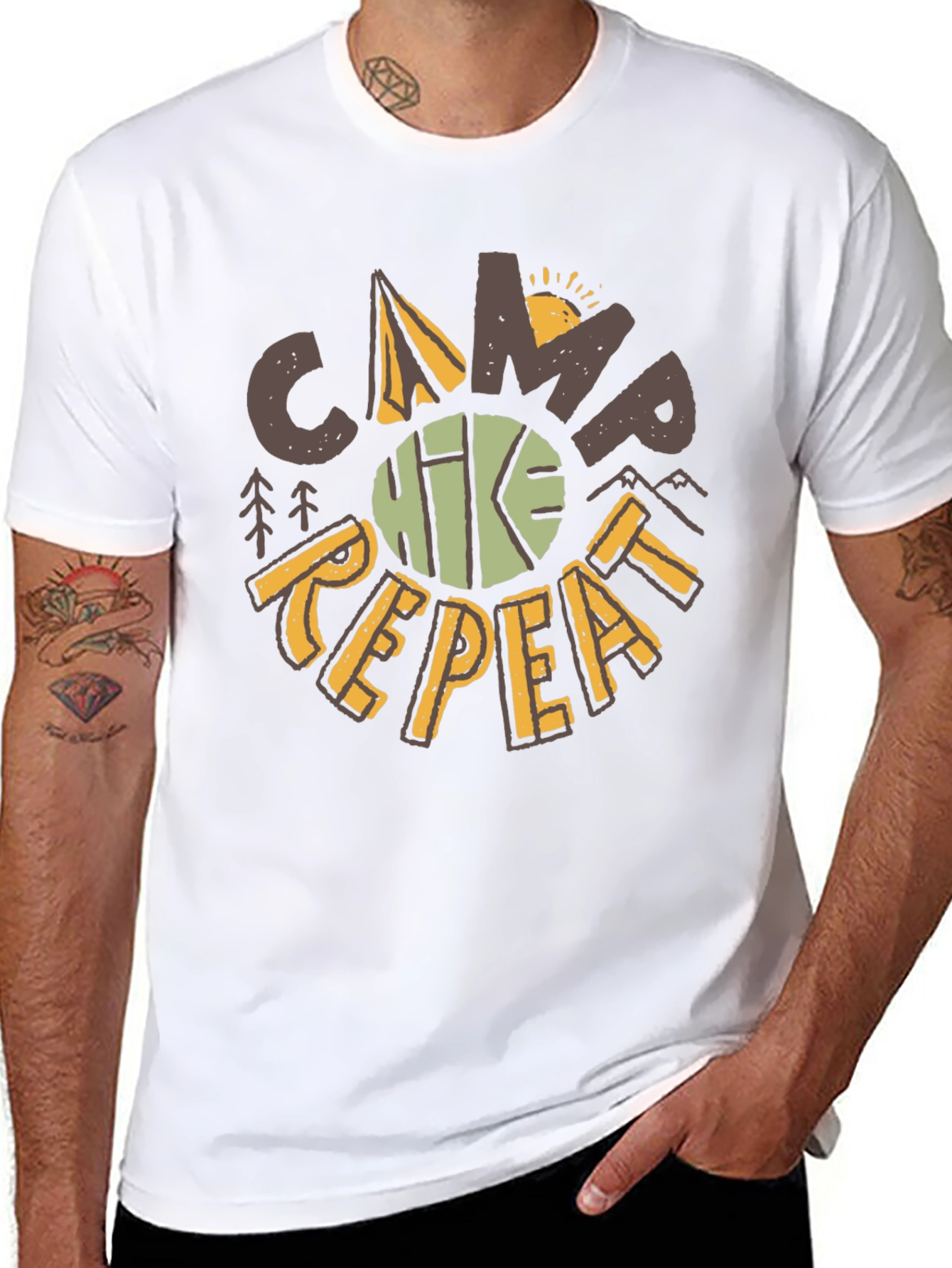 Camp Hike Repeat Graphic T-Shirt