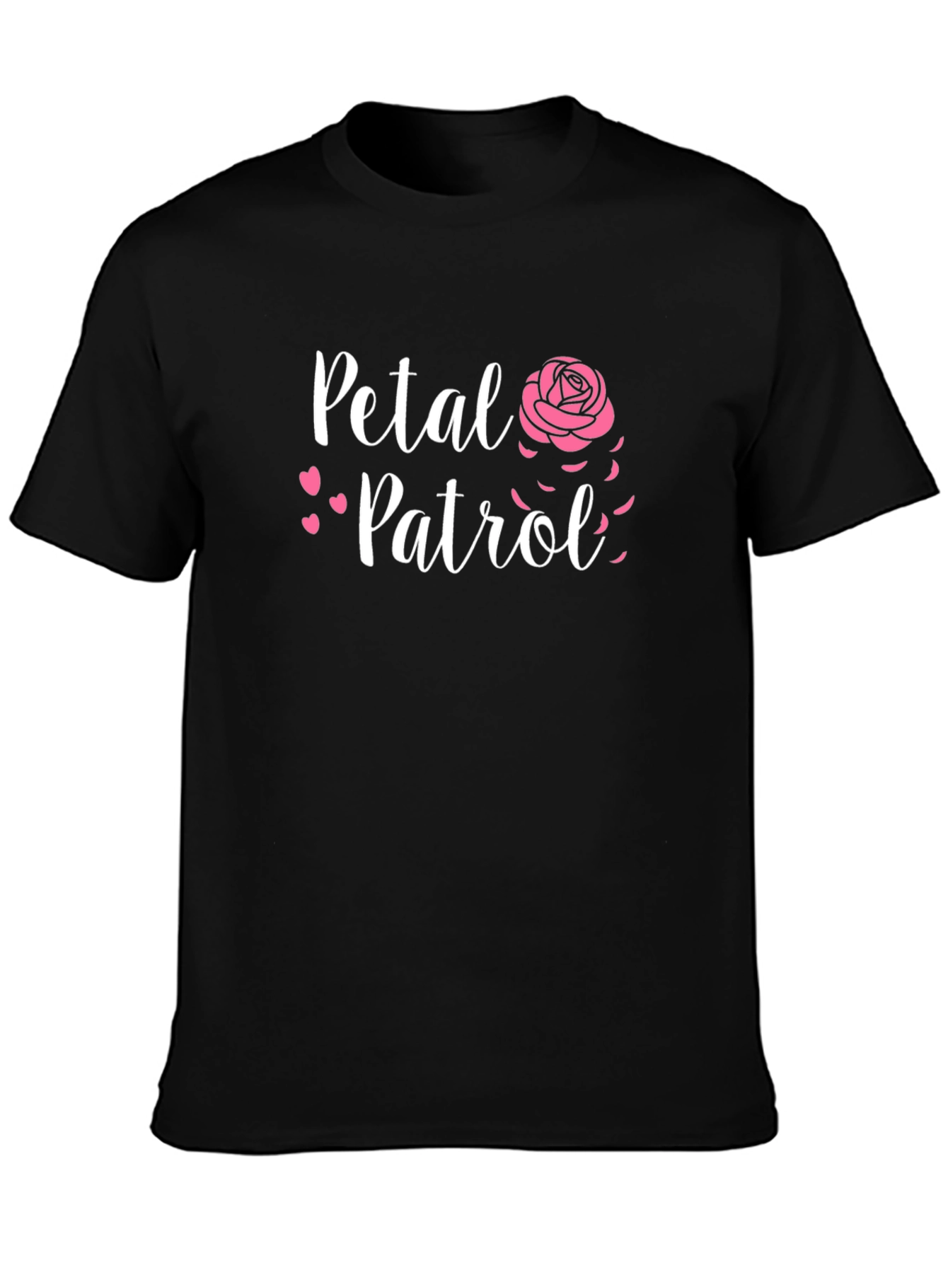 Petal Patrol Crewneck T-Shirt - Black