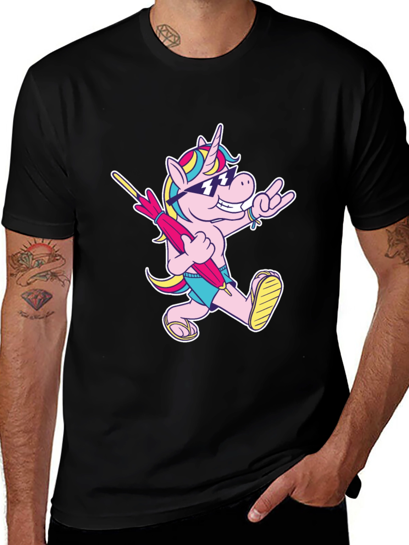 Cool Unicorn T-Shirt - Black