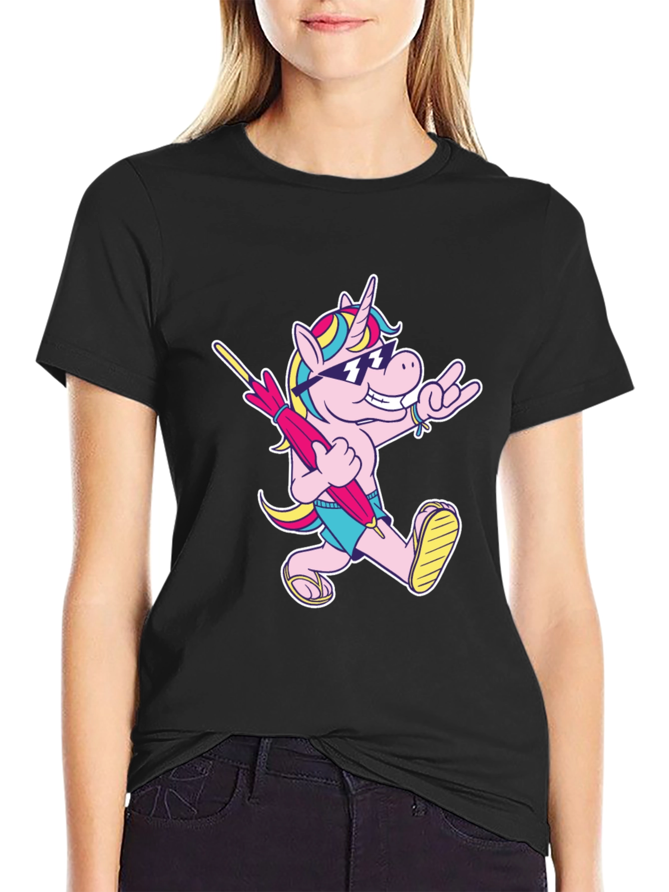 Cool Unicorn T-Shirt - Black