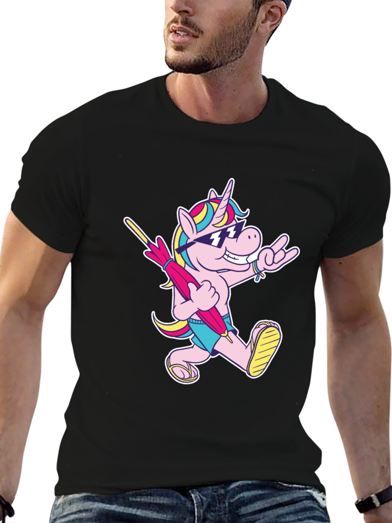 Cool Unicorn T-Shirt - Black