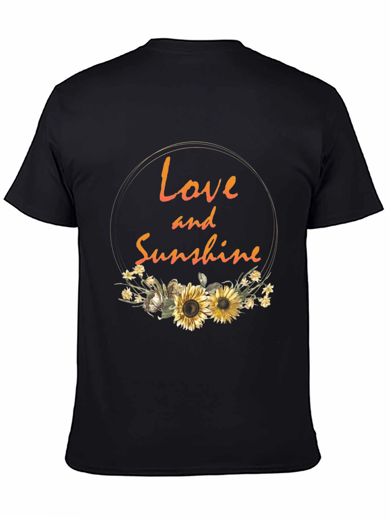 Love and Sunshine Graphic Tee - Trendy Sunflower Design