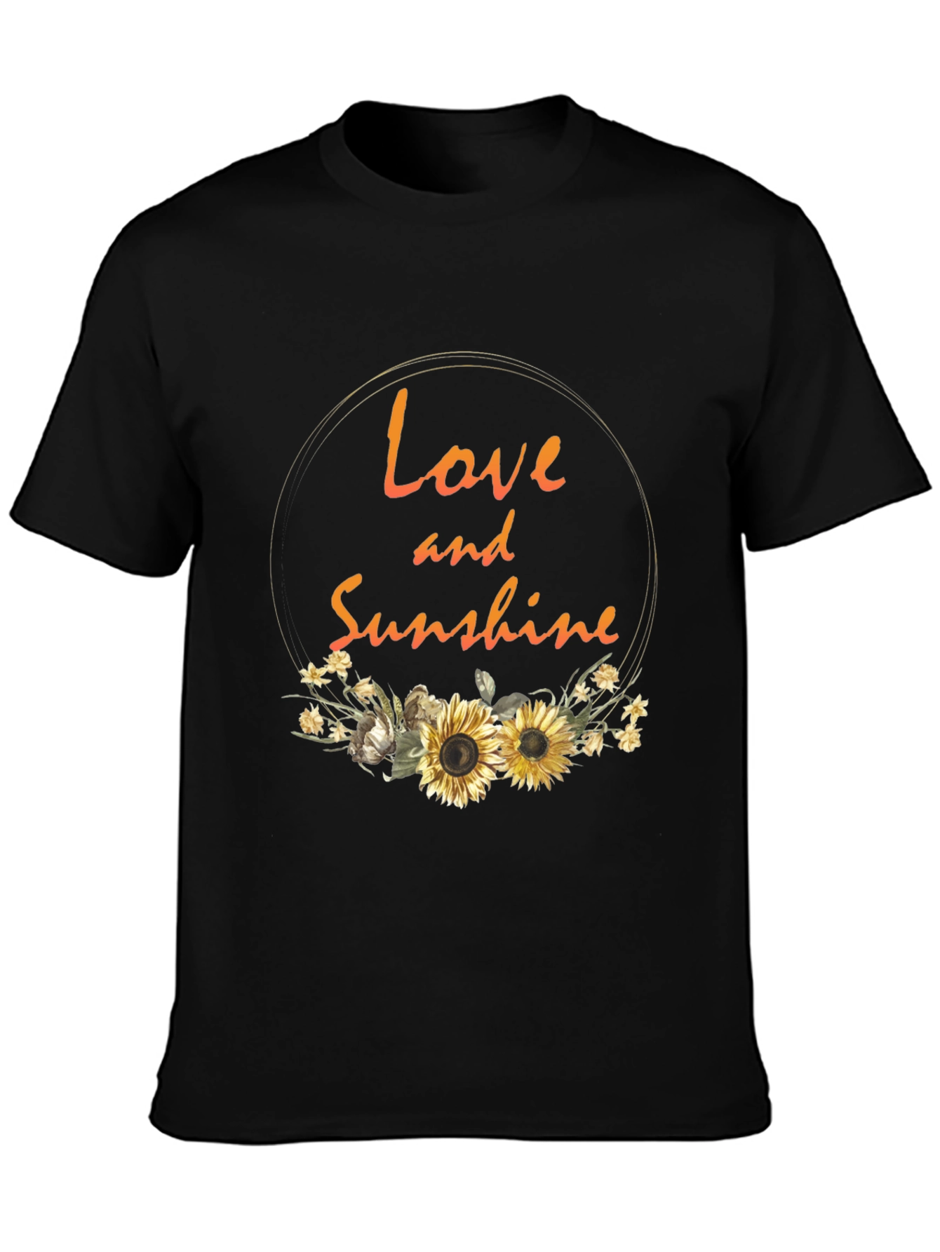 Love and Sunshine Graphic Tee - Trendy Sunflower Design
