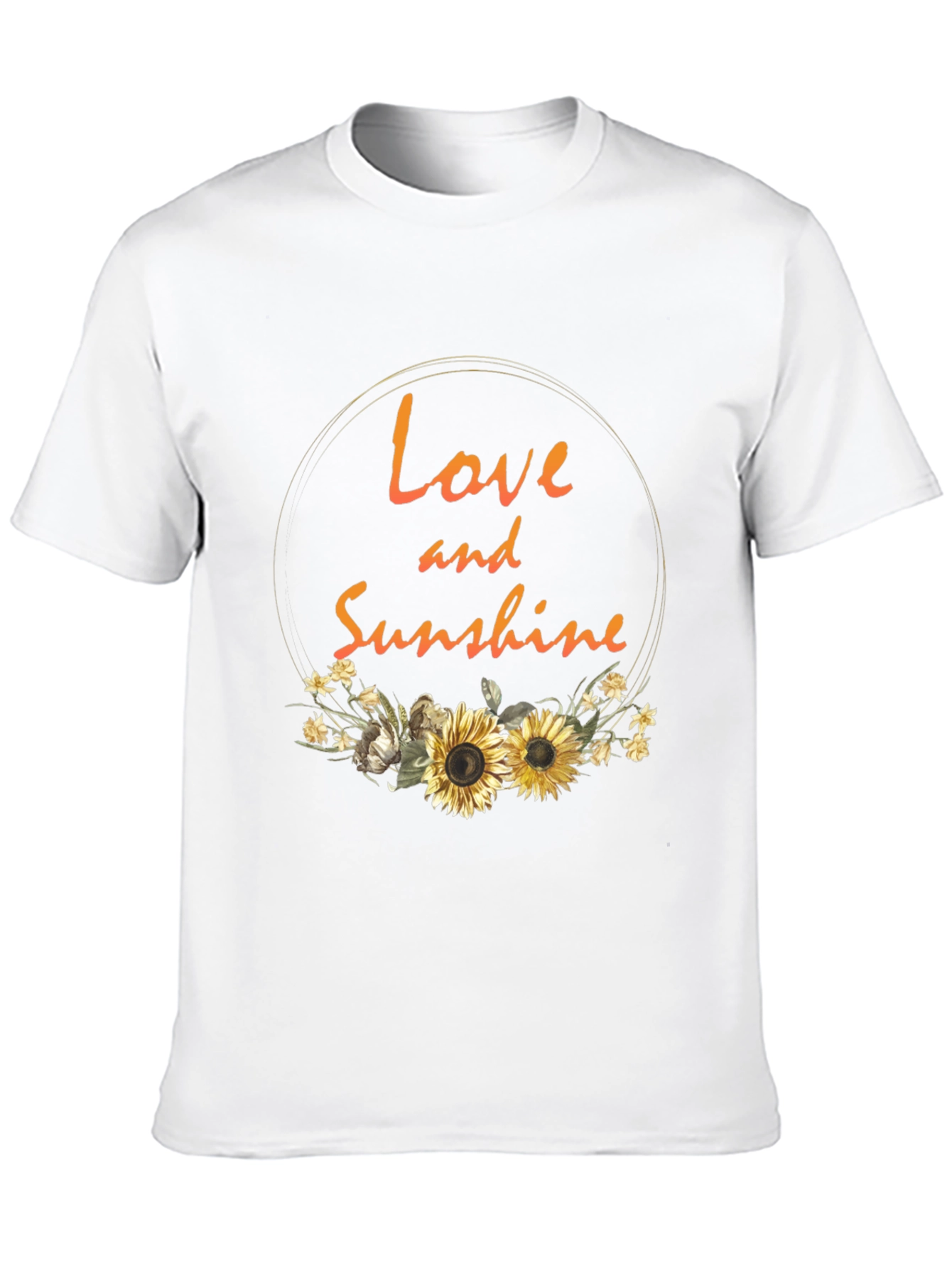 Love and Sunshine Graphic Tee - Trendy Sunflower Design