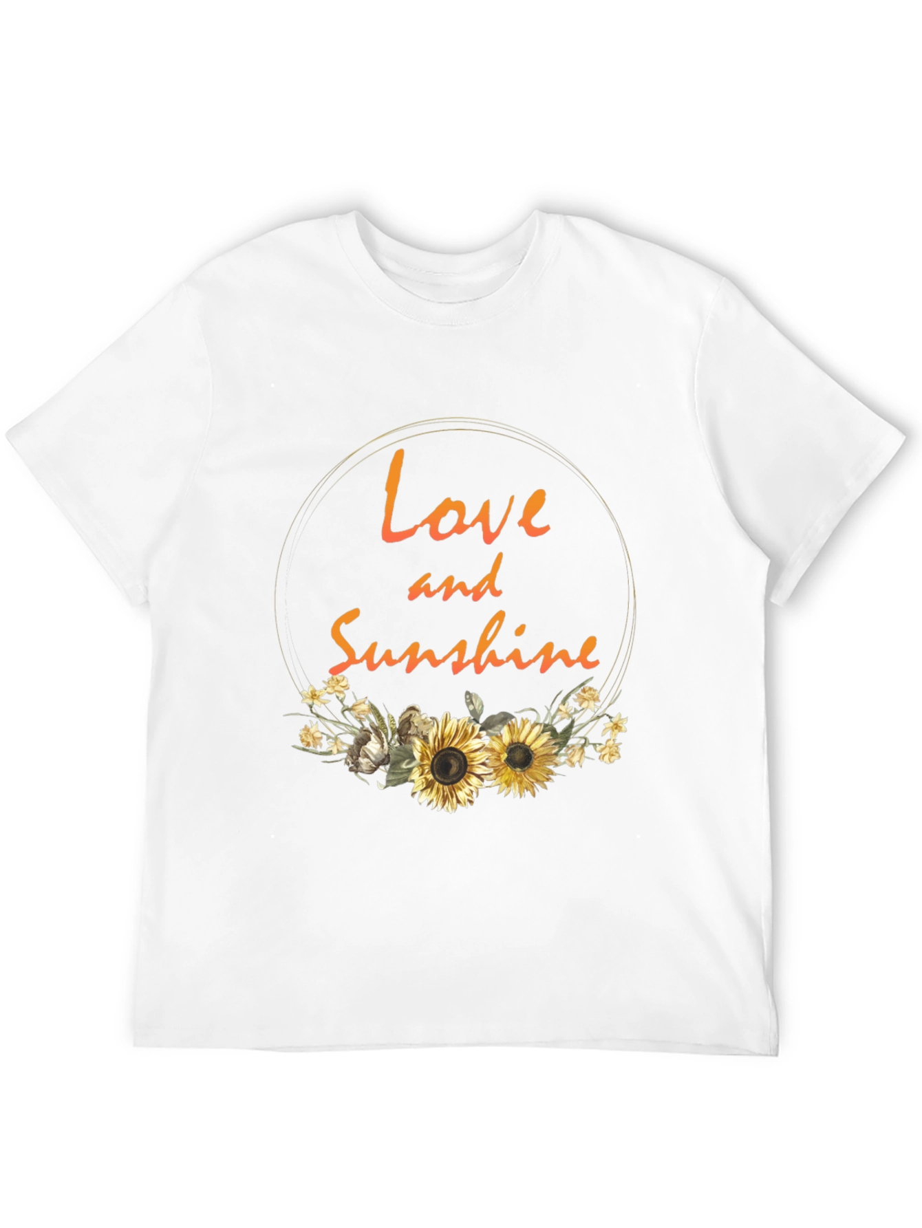 Love and Sunshine Graphic Tee - Trendy Sunflower Design
