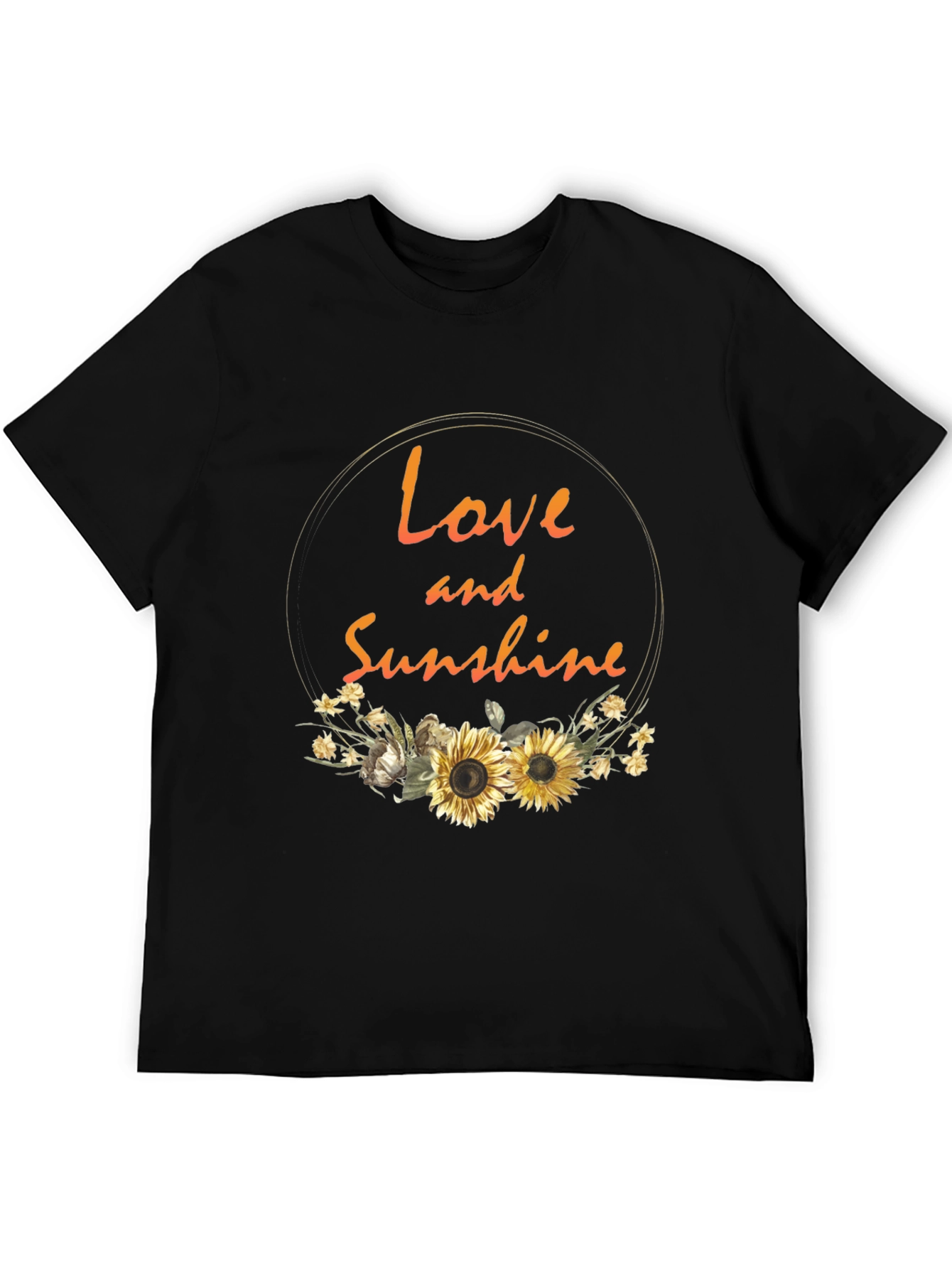 Love and Sunshine Graphic Tee - Trendy Sunflower Design