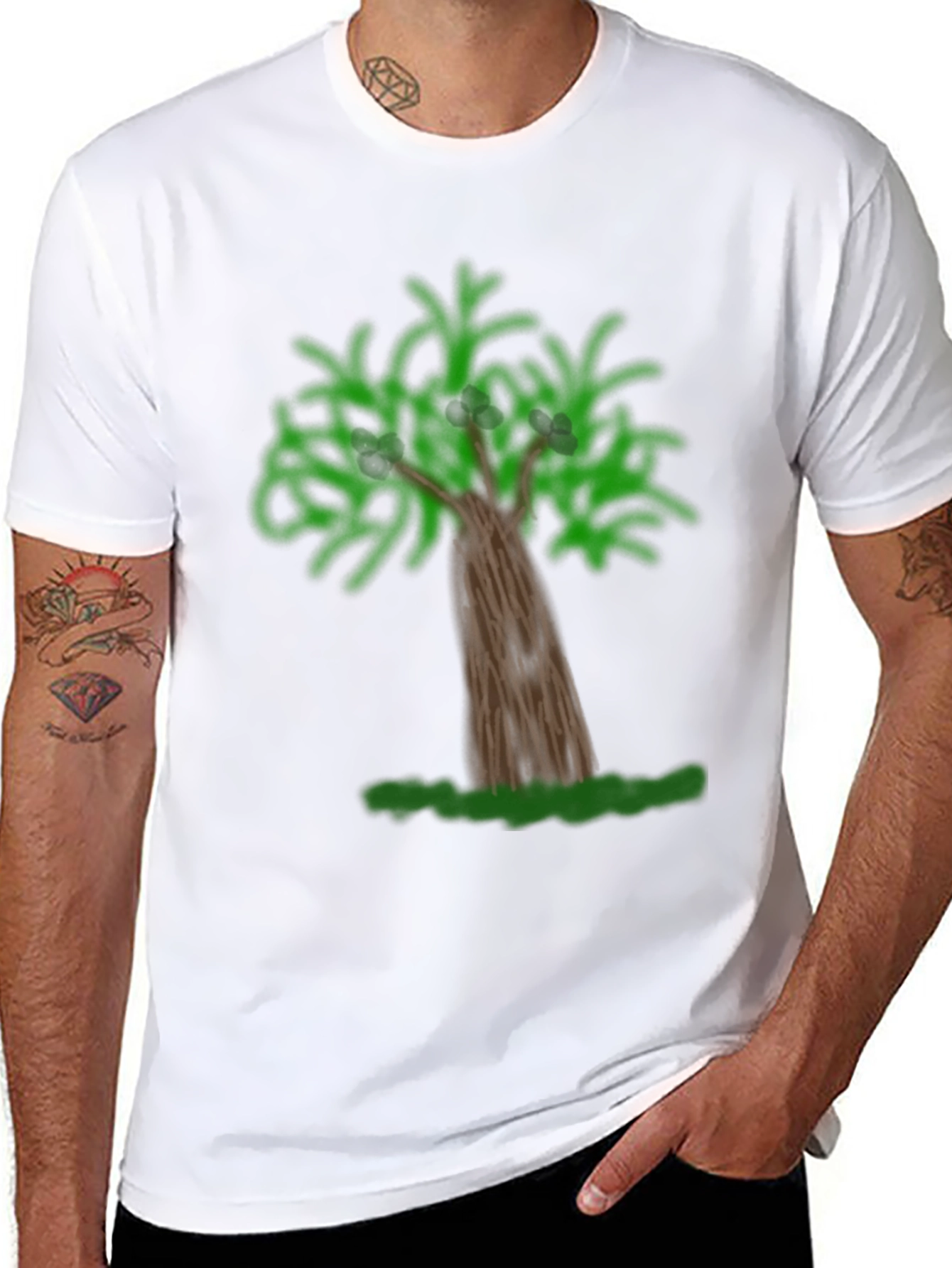 Tree Graphic Black T-Shirt