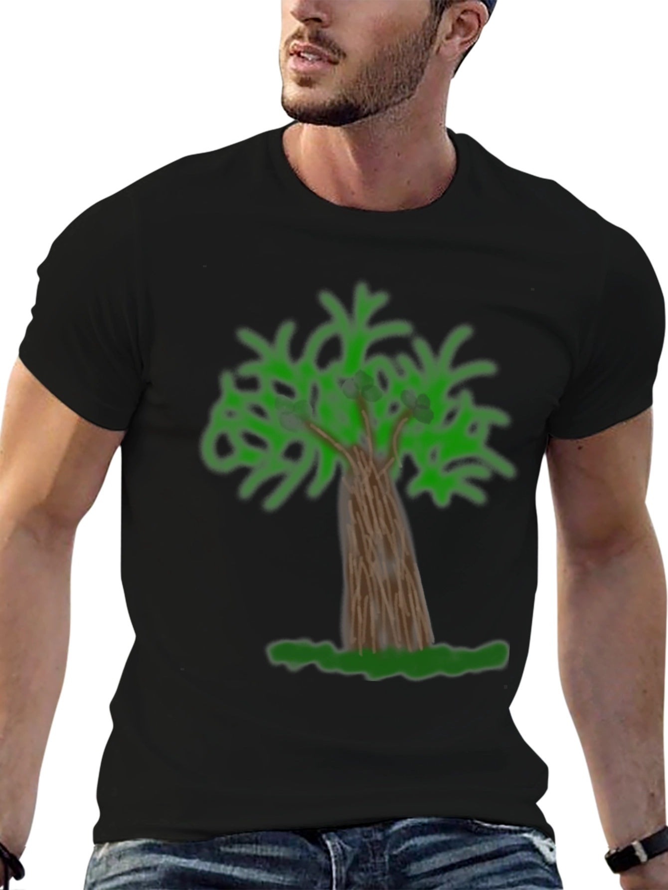 Tree Graphic Black T-Shirt
