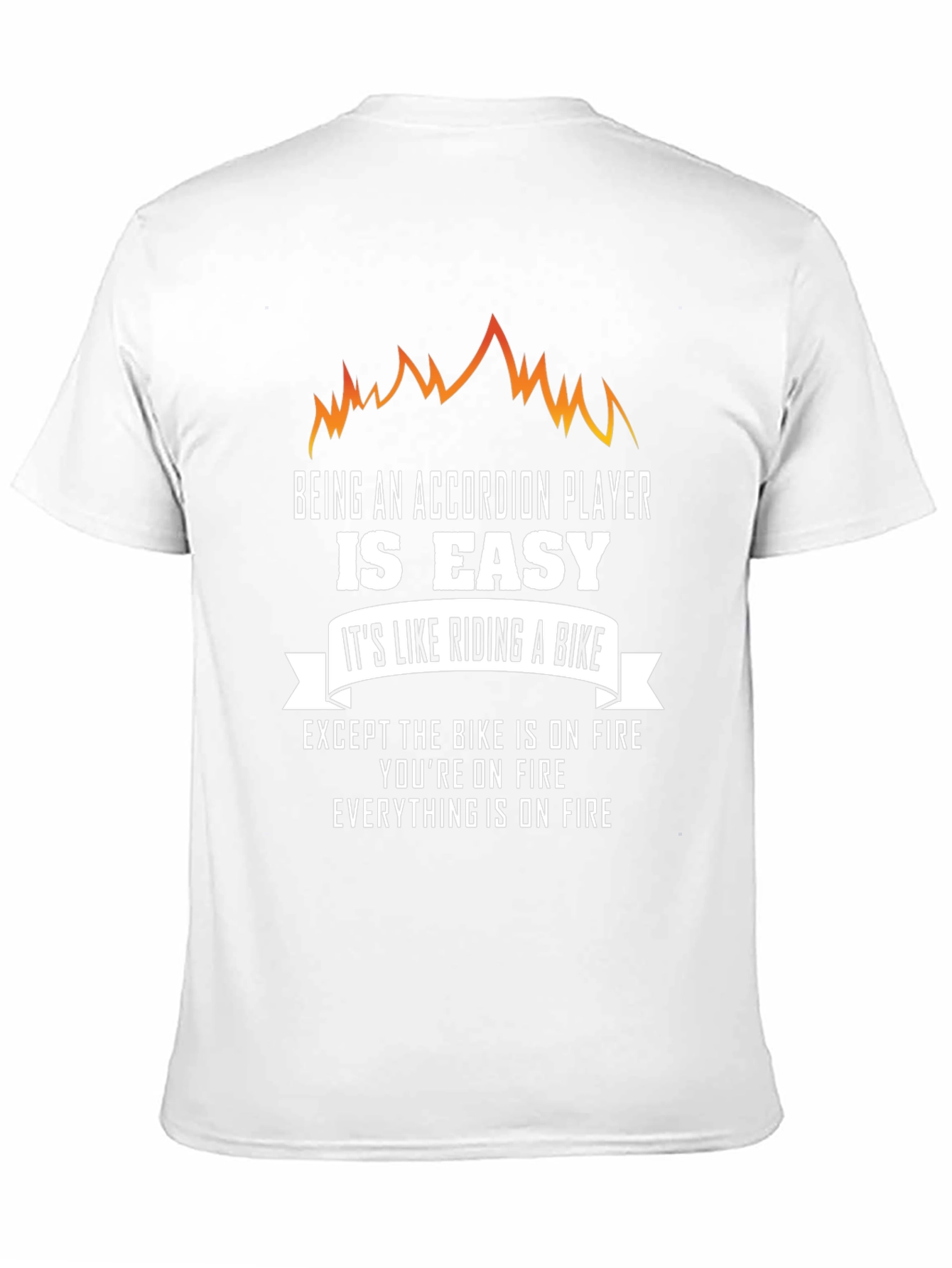 Accordion Player On Fire Funny T-Shirt