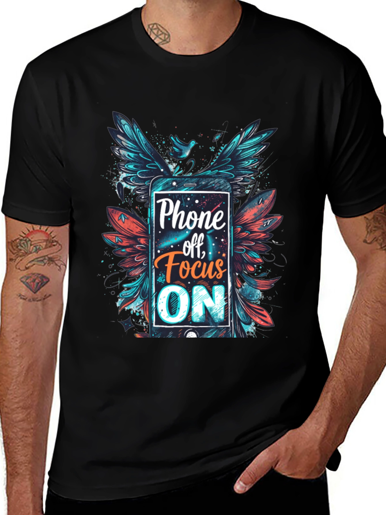 Phone Off Focus On Graphic Tee