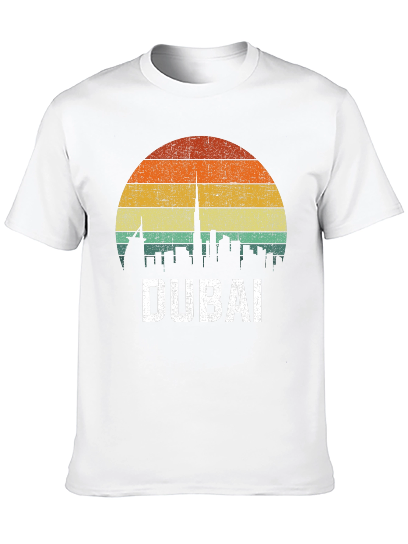 Dubai Sunset T-Shirt Retro City Skyline Tee
