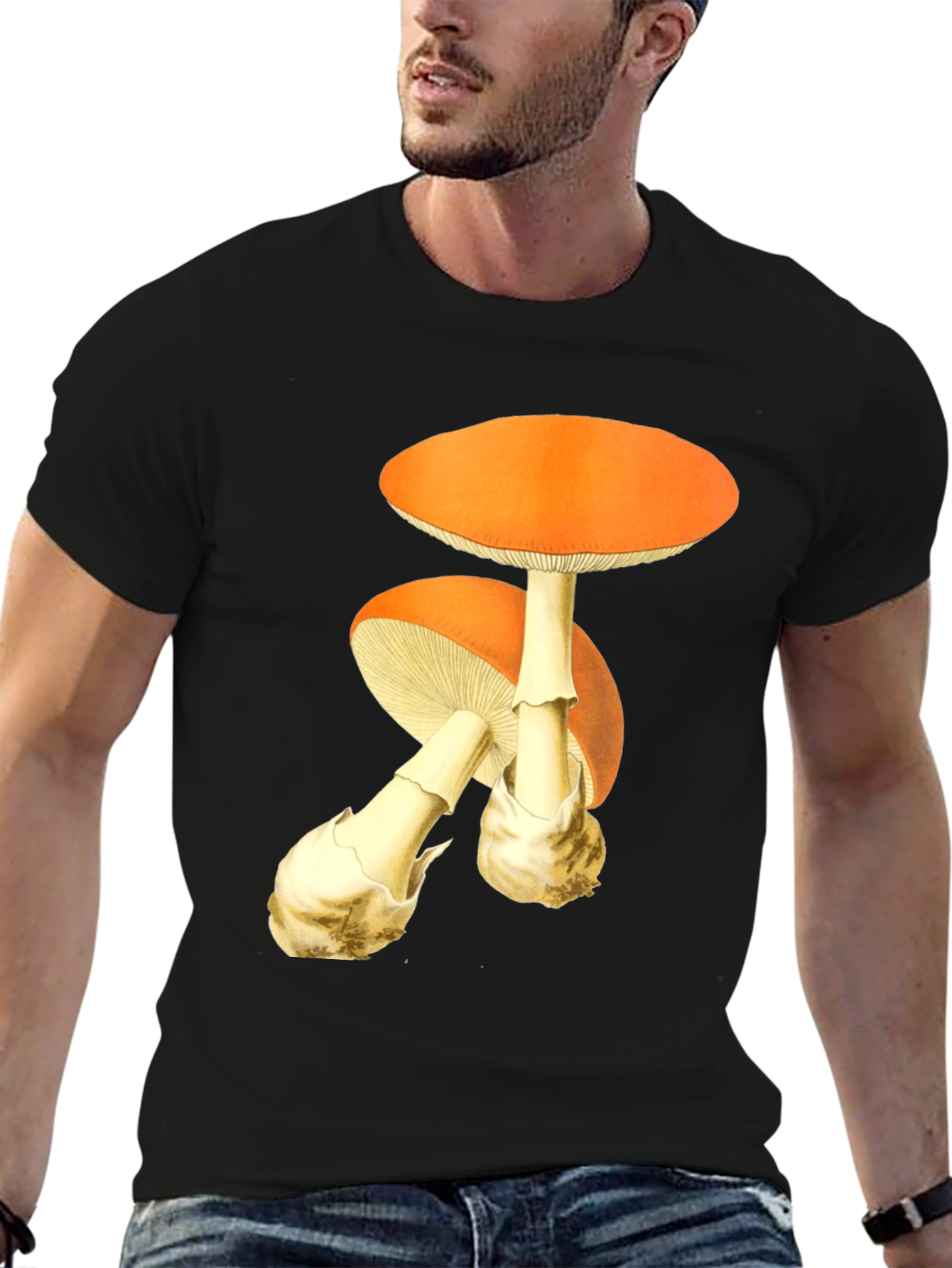 Mushroom Graphic Tee - Quirky Printed T-Shirt