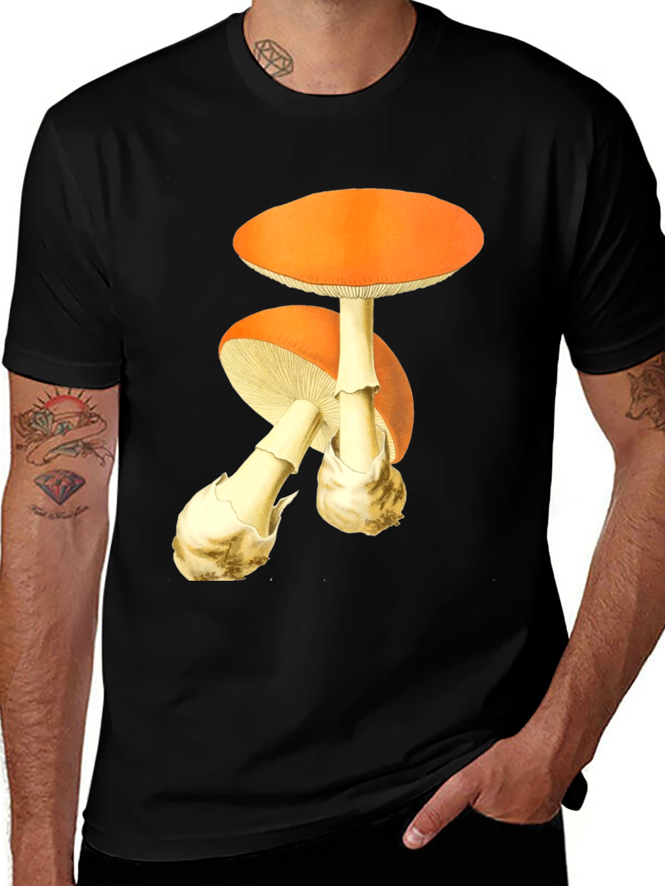 Mushroom Graphic Tee - Quirky Printed T-Shirt