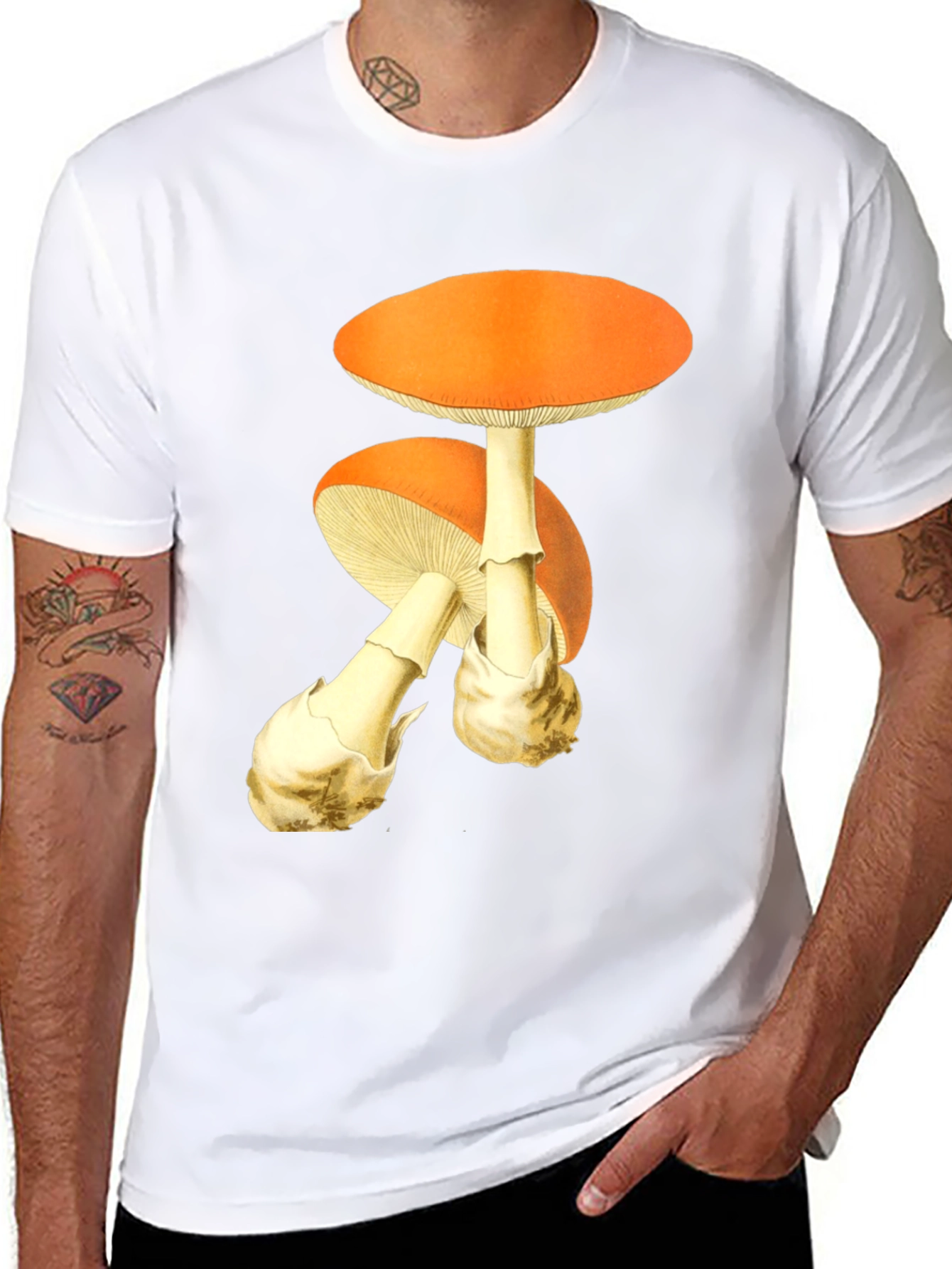 Mushroom Graphic Tee - Quirky Printed T-Shirt