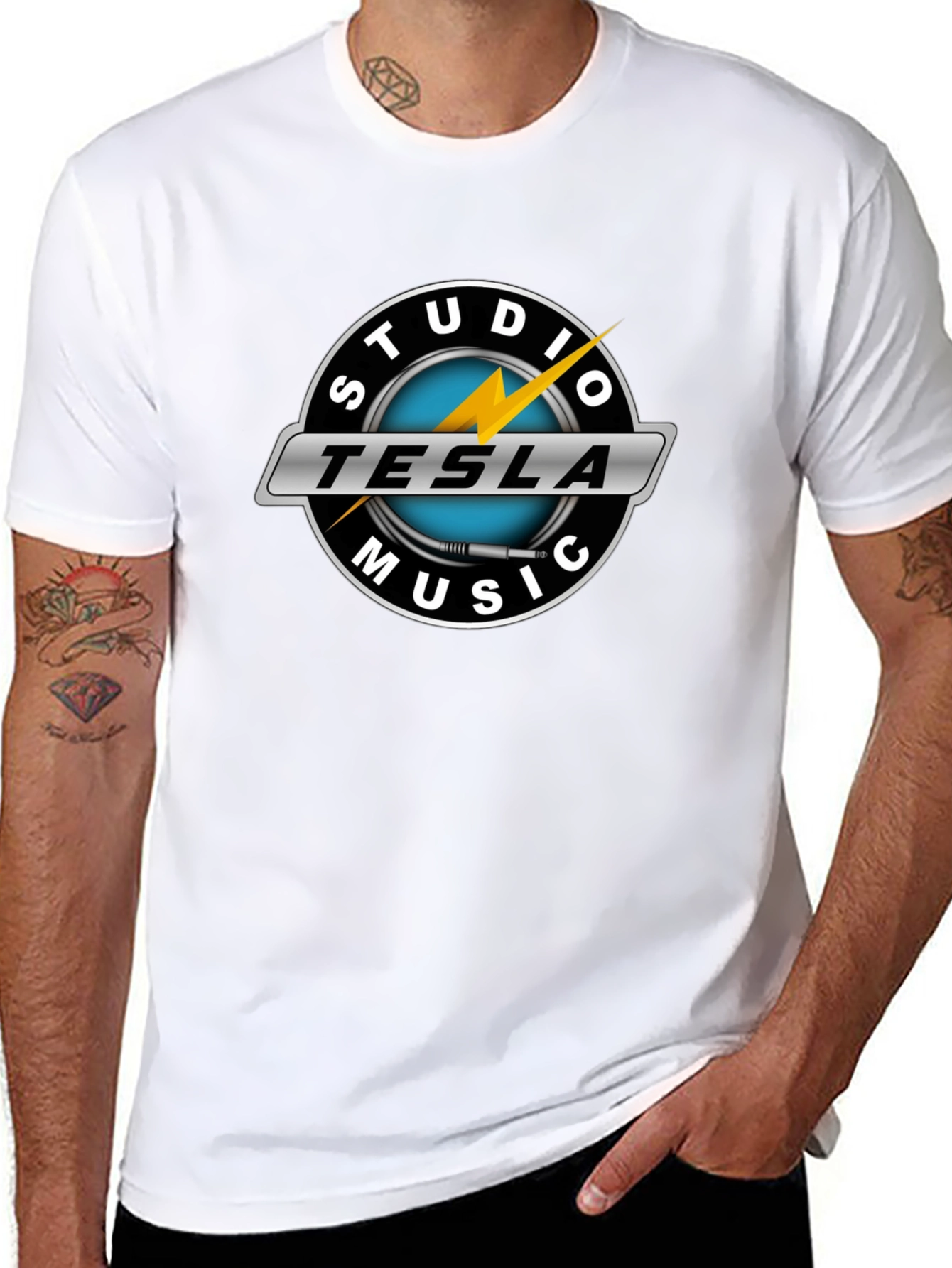 Tesla Studio Music T-Shirt - Black