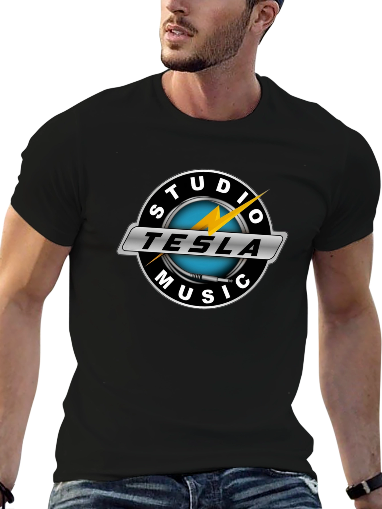 Tesla Studio Music T-Shirt - Black