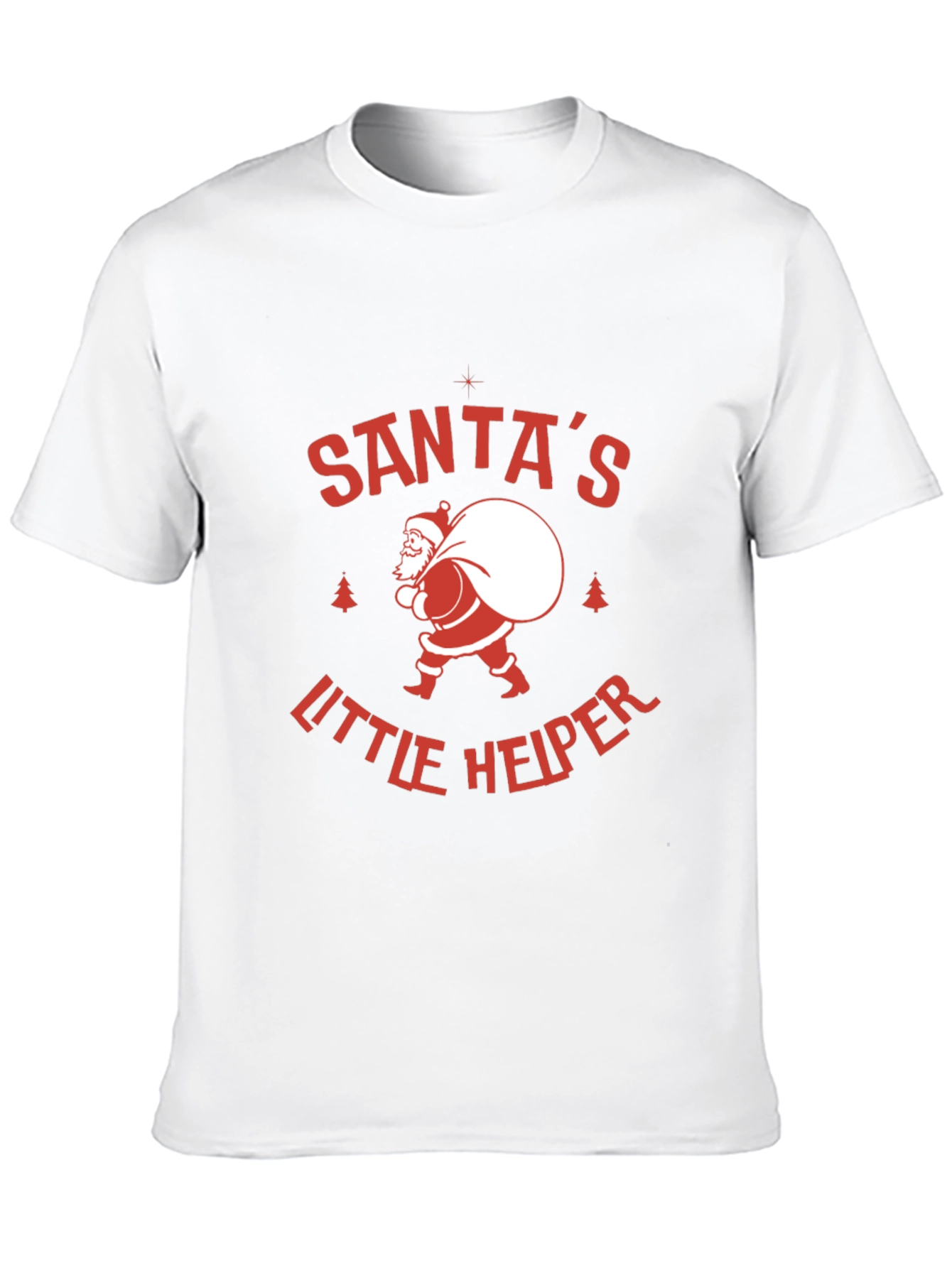 Santas Little Helper Graphic Tee - Holiday Cheer!