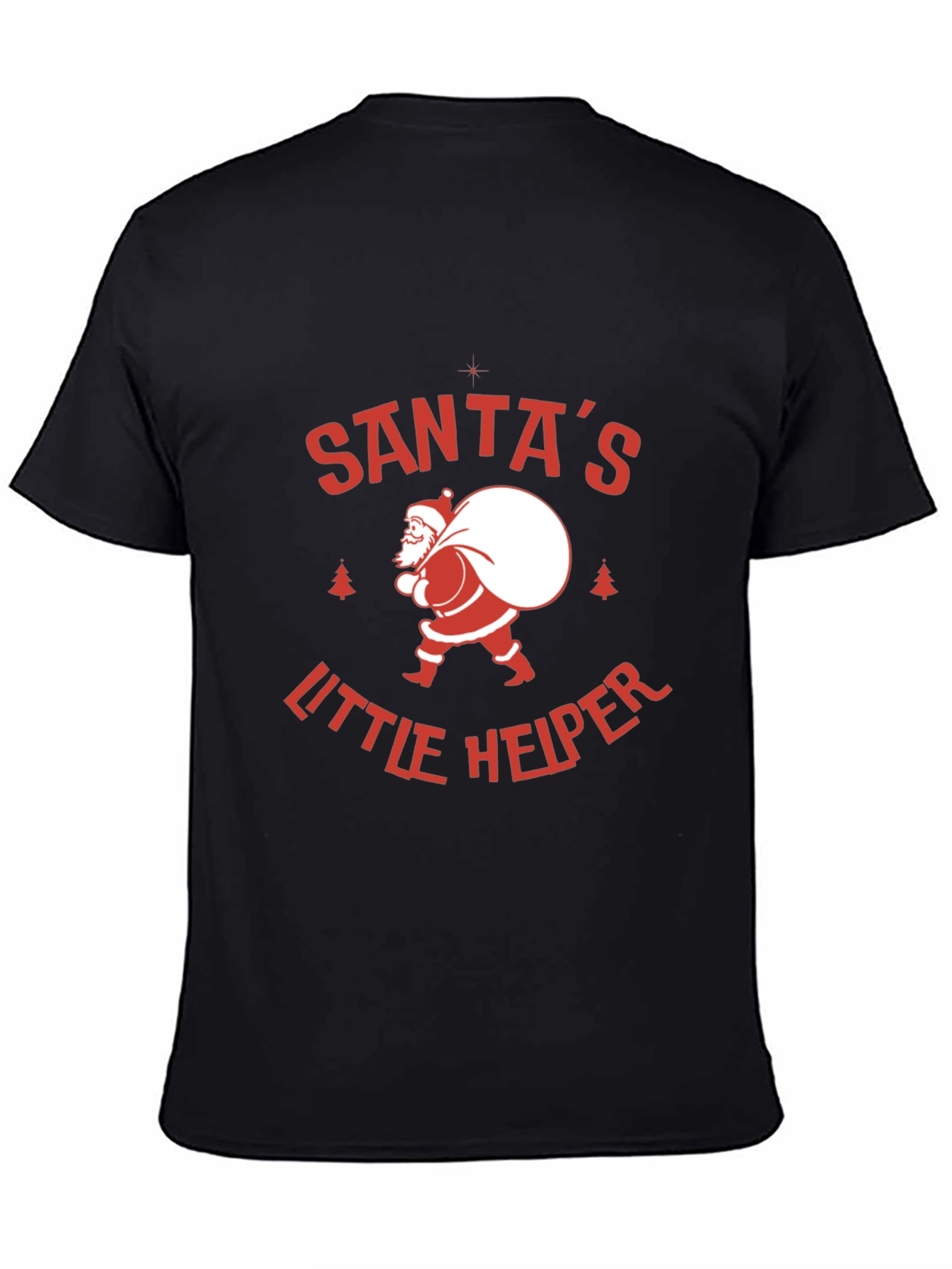 Santas Little Helper Graphic Tee - Holiday Cheer!