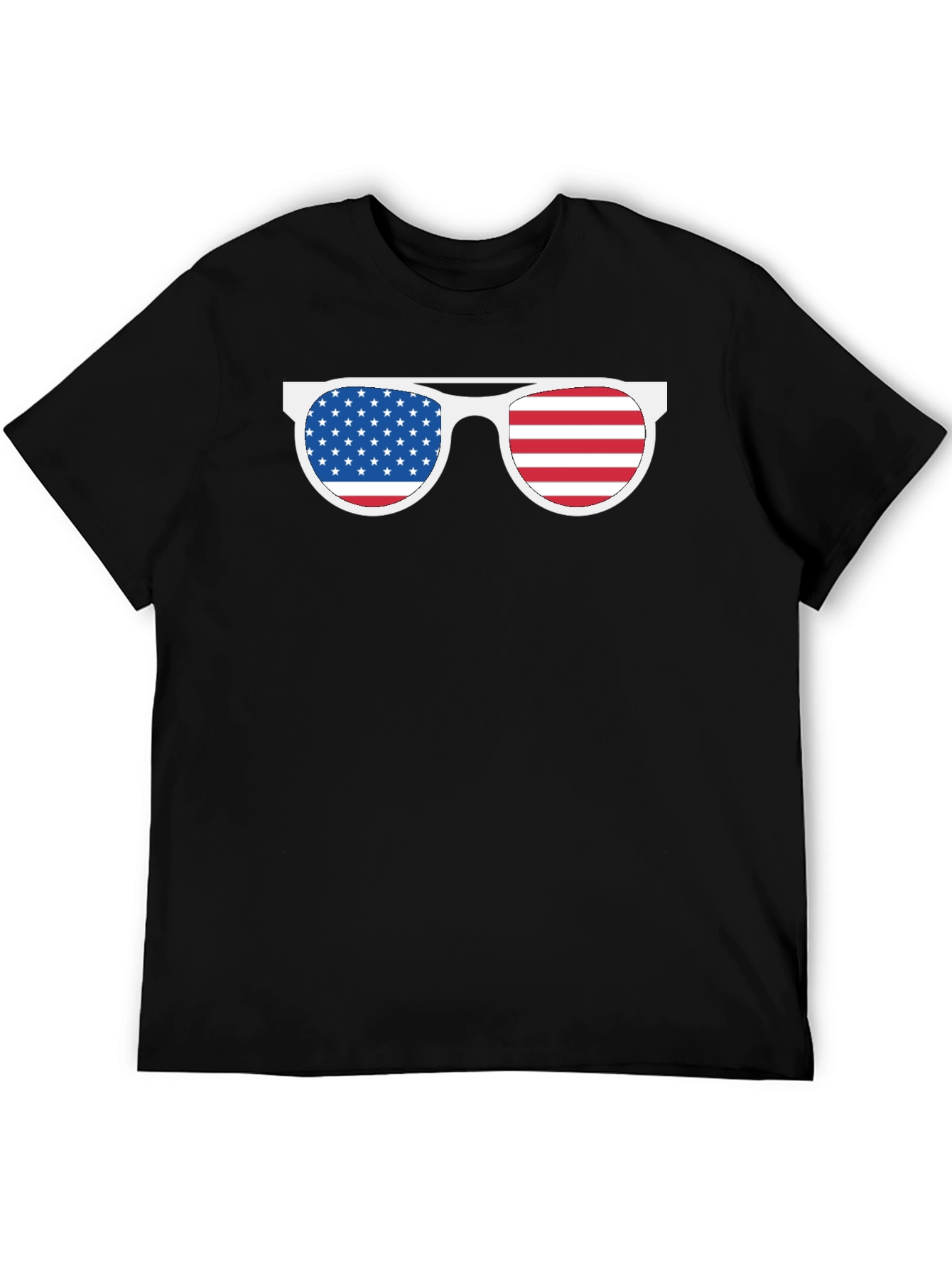American Flag Sunglasses Graphic T-Shirt