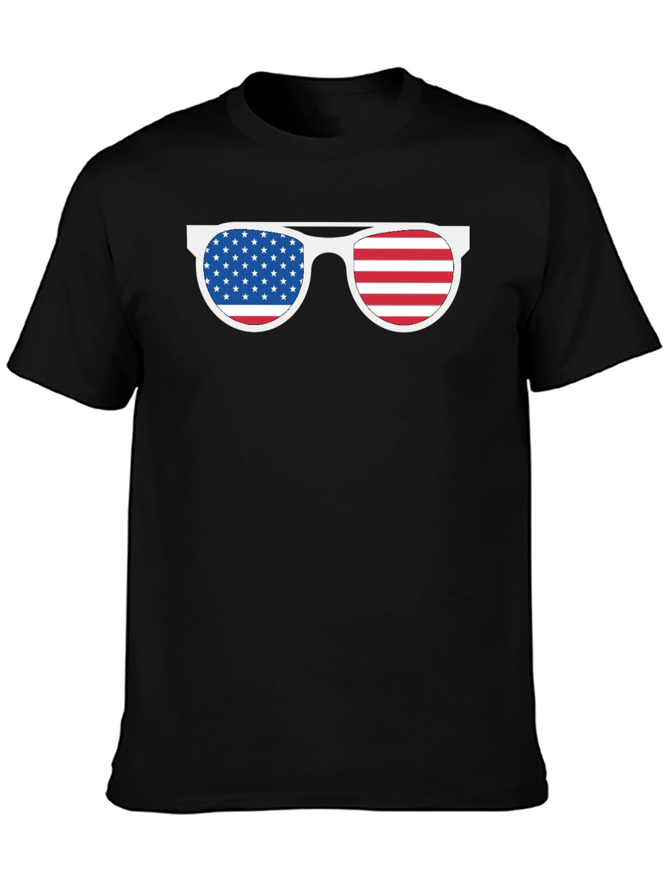 American Flag Sunglasses Graphic T-Shirt