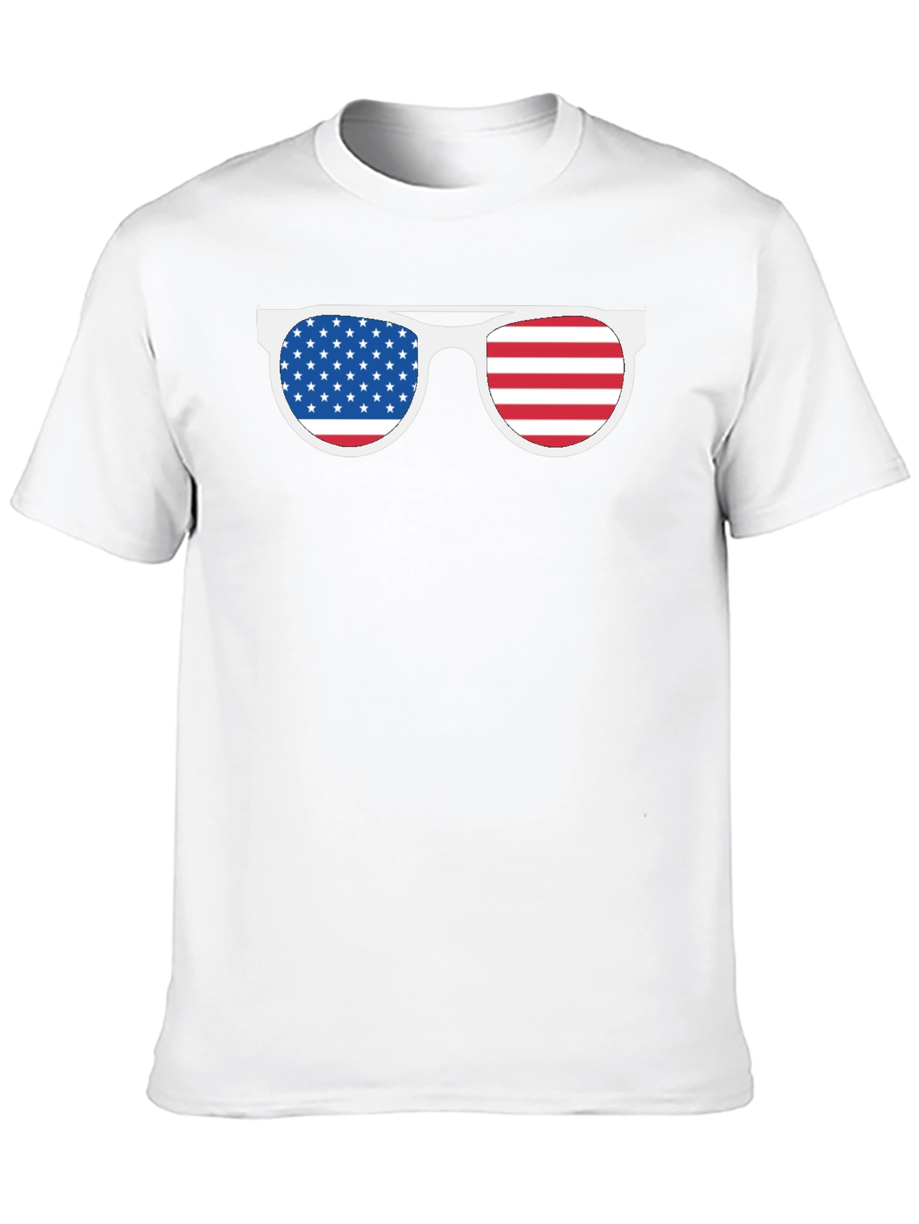 American Flag Sunglasses Graphic T-Shirt