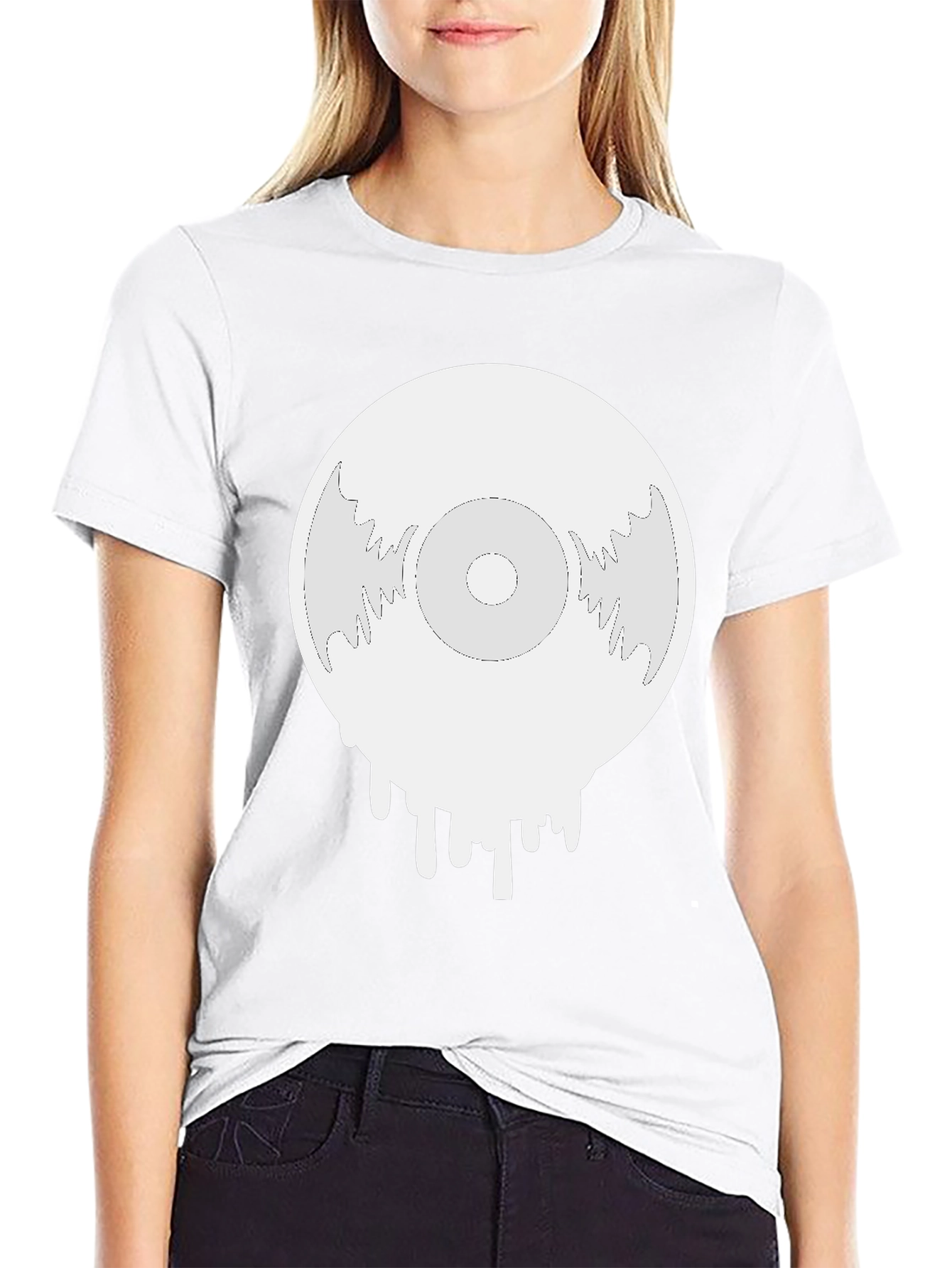 Melting Vinyl Record Graphic T-Shirt