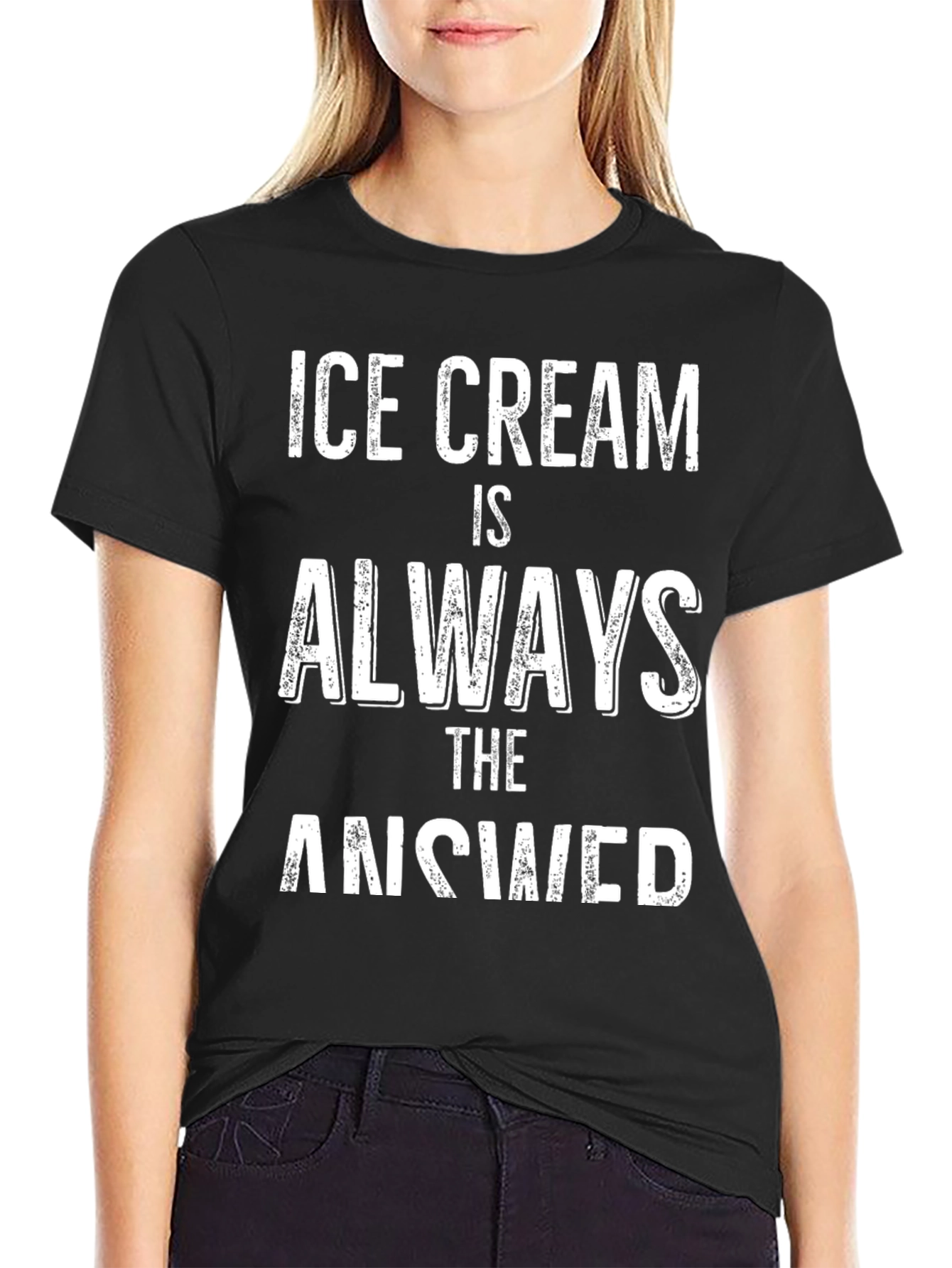 Ice Cream is Always The Answer Graphic T-Shirt