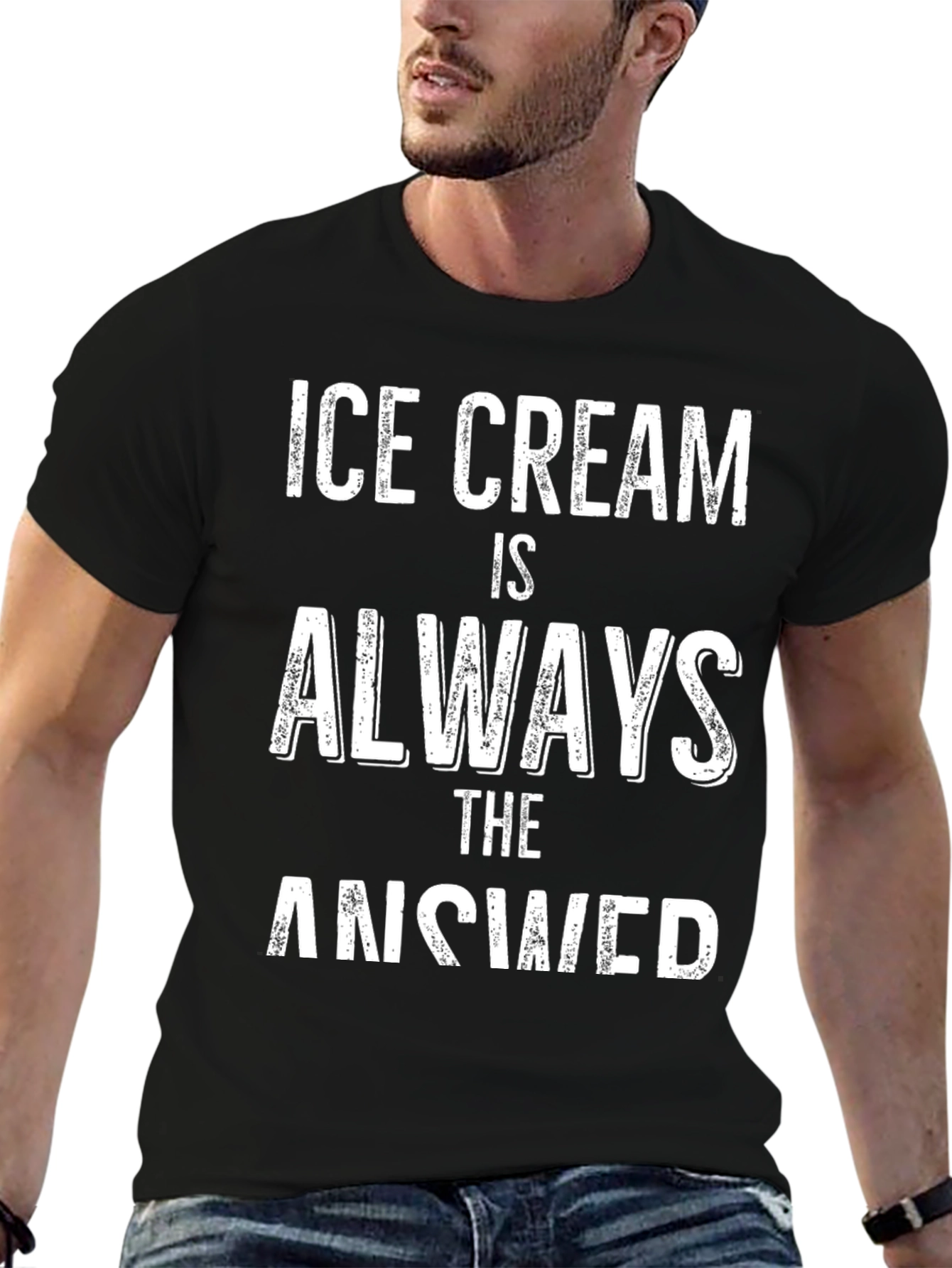 Ice Cream is Always The Answer Graphic T-Shirt