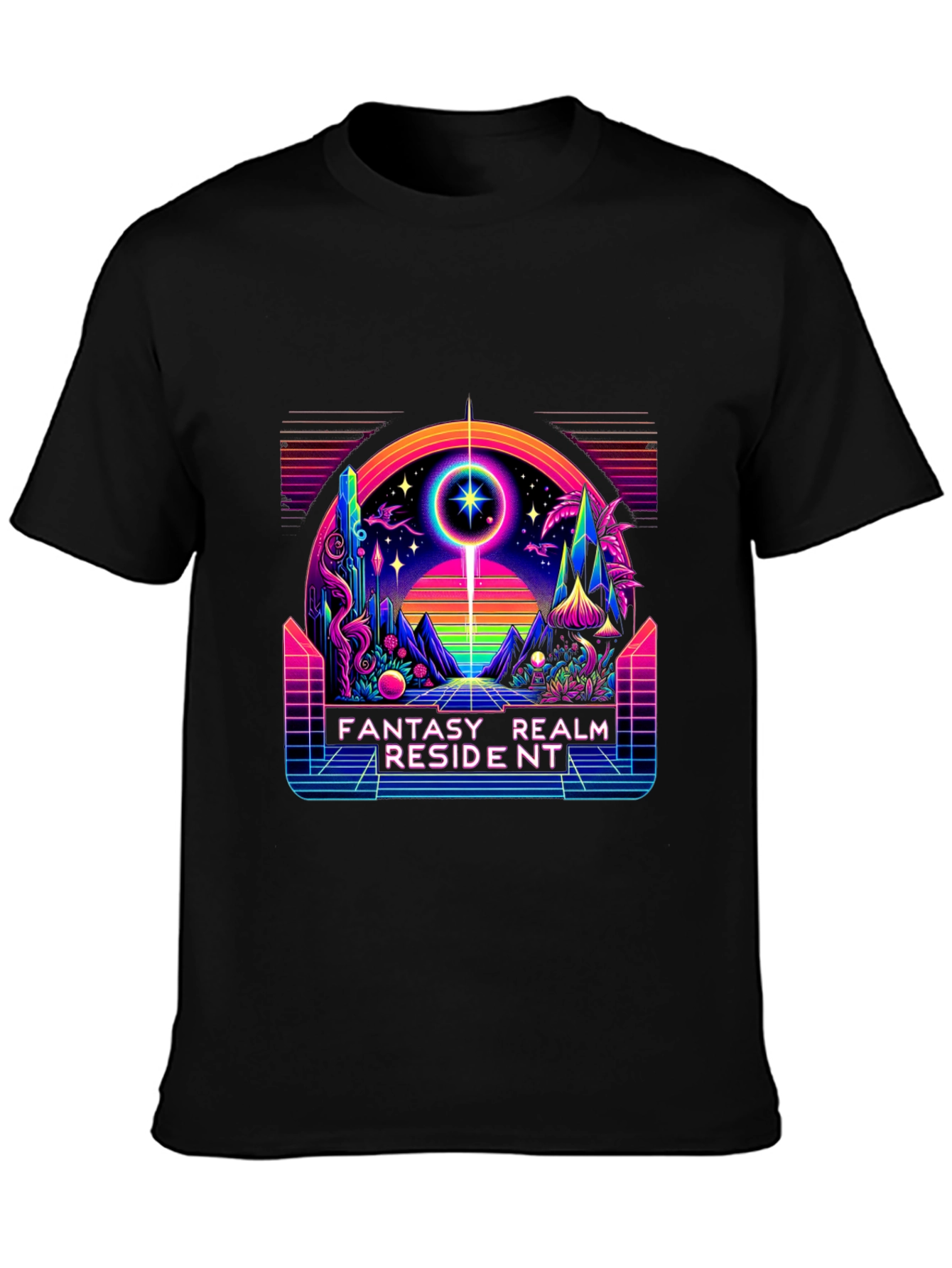 Fantasy Realm Resident Graphic Tee - Black
