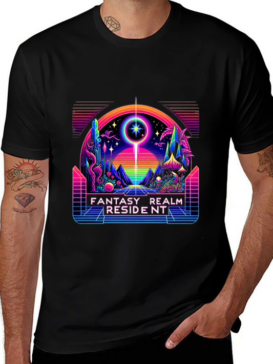 Fantasy Realm Resident Graphic Tee - Black