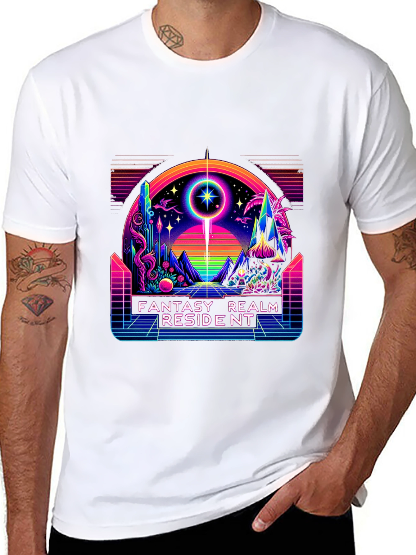 Fantasy Realm Resident Graphic Tee - Black