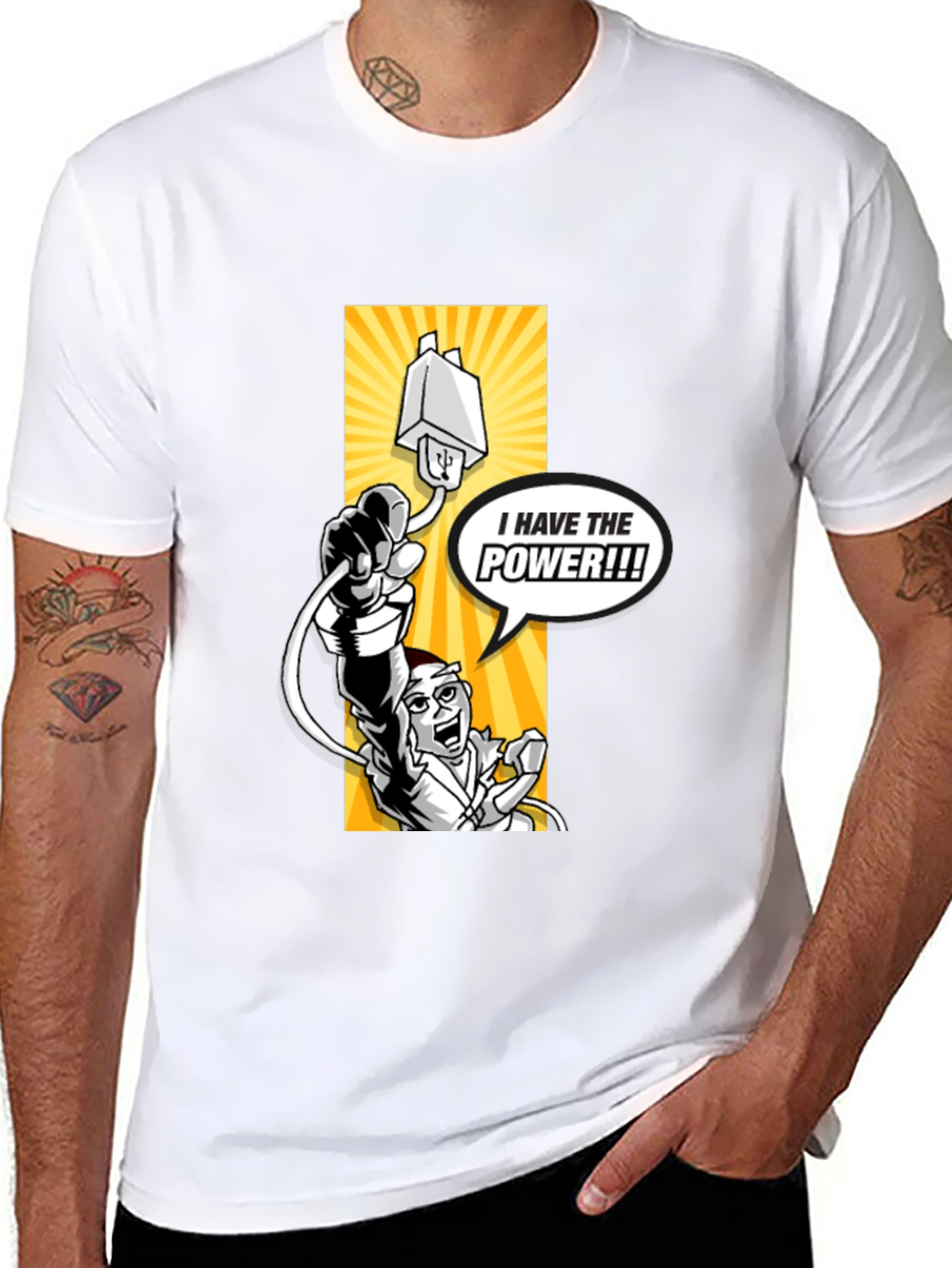 I Have the Power! Graphic Black T-Shirt