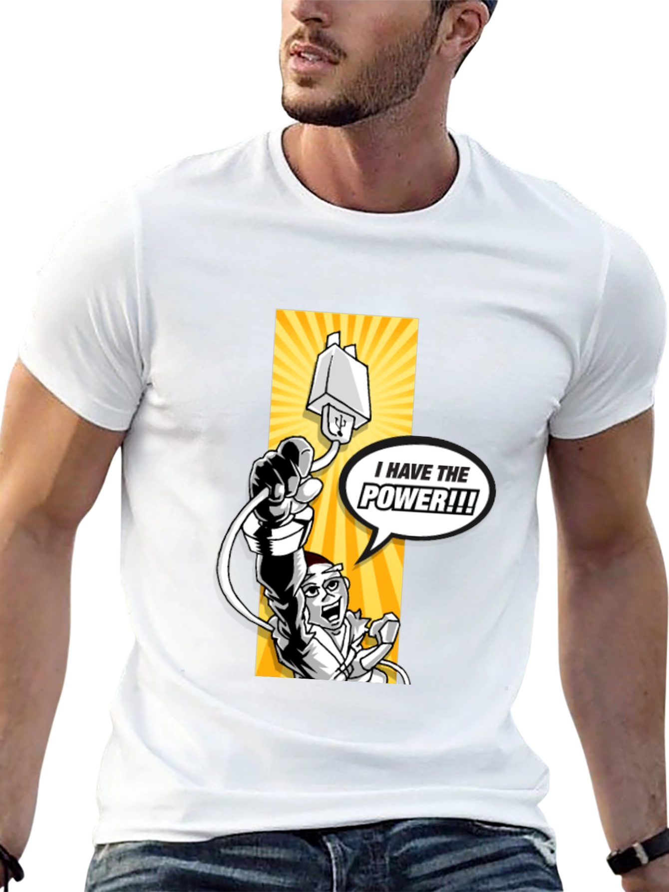 I Have the Power! Graphic Black T-Shirt