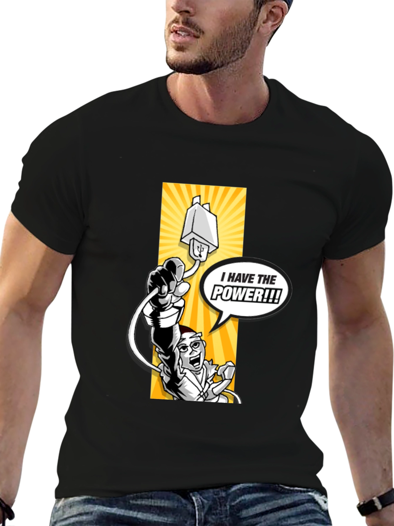 I Have the Power! Graphic Black T-Shirt