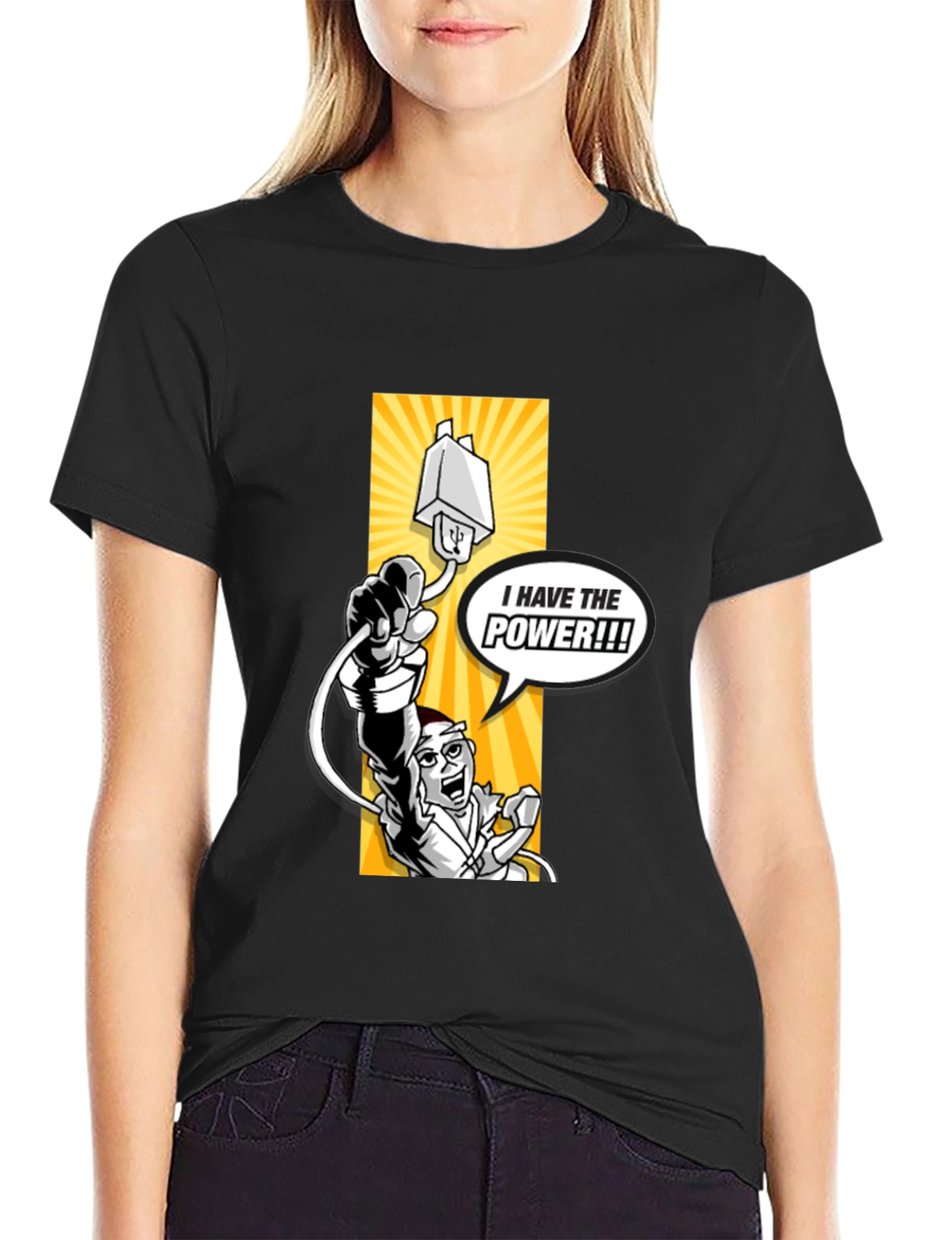 I Have the Power! Graphic Black T-Shirt