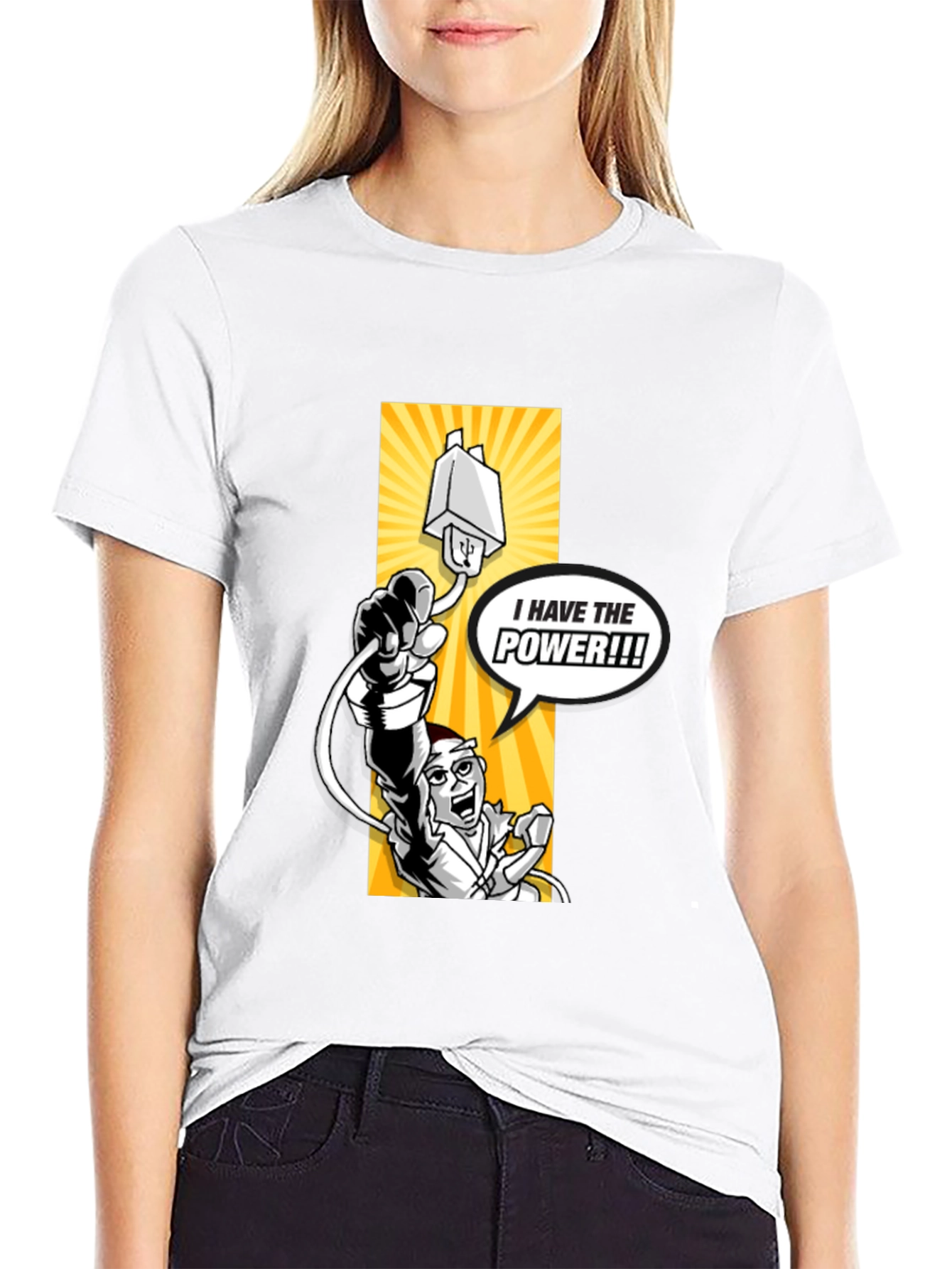 I Have the Power! Graphic Black T-Shirt