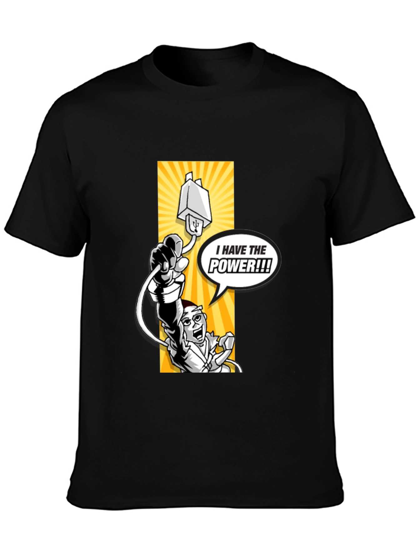 I Have the Power! Graphic Black T-Shirt