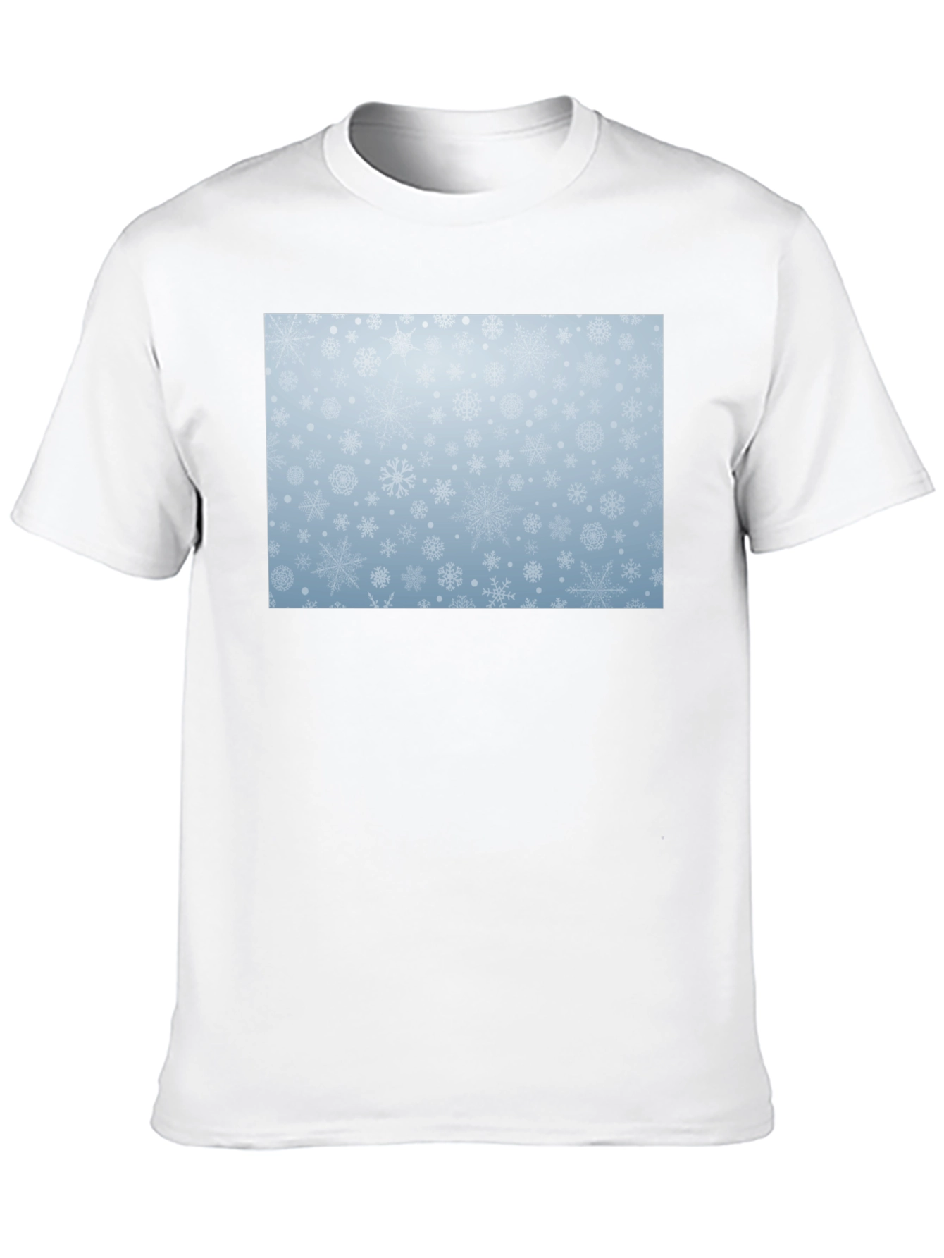 Snowflake Pattern Black T-Shirt